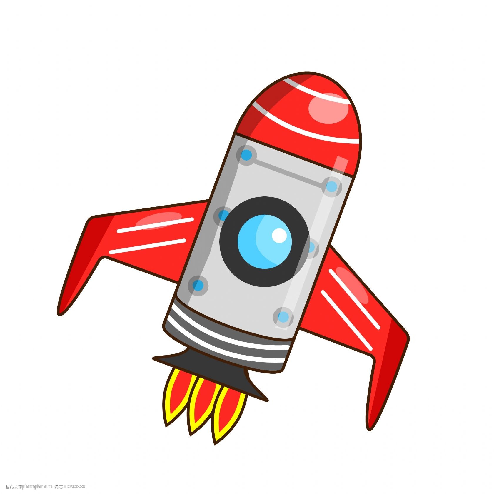 简约风格太空火箭升空元素图片-图行天下图库