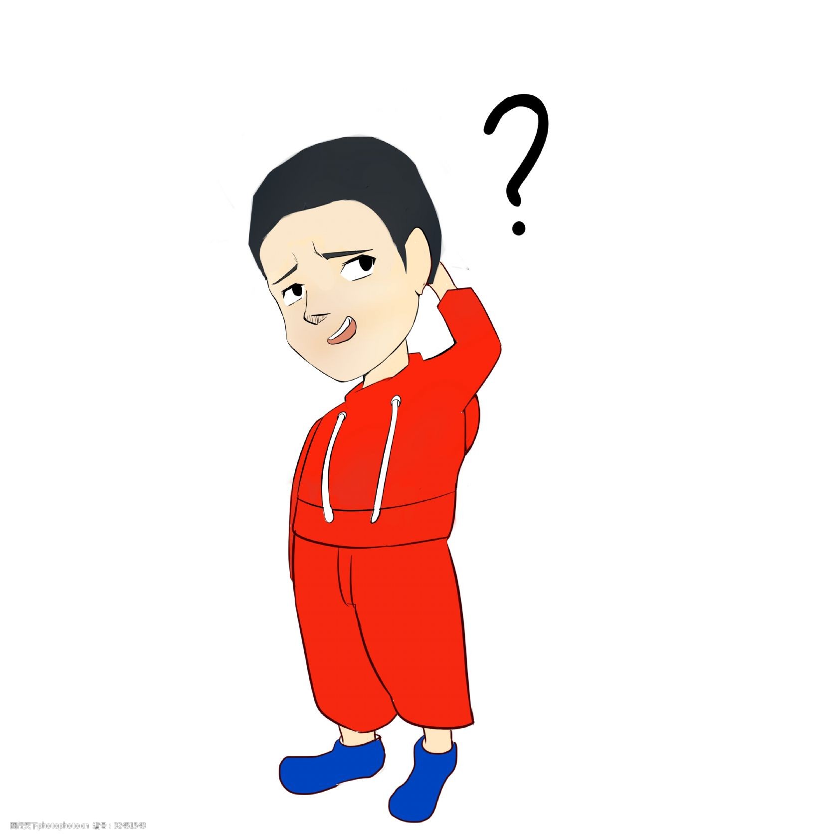 男士问号脸png图片素材