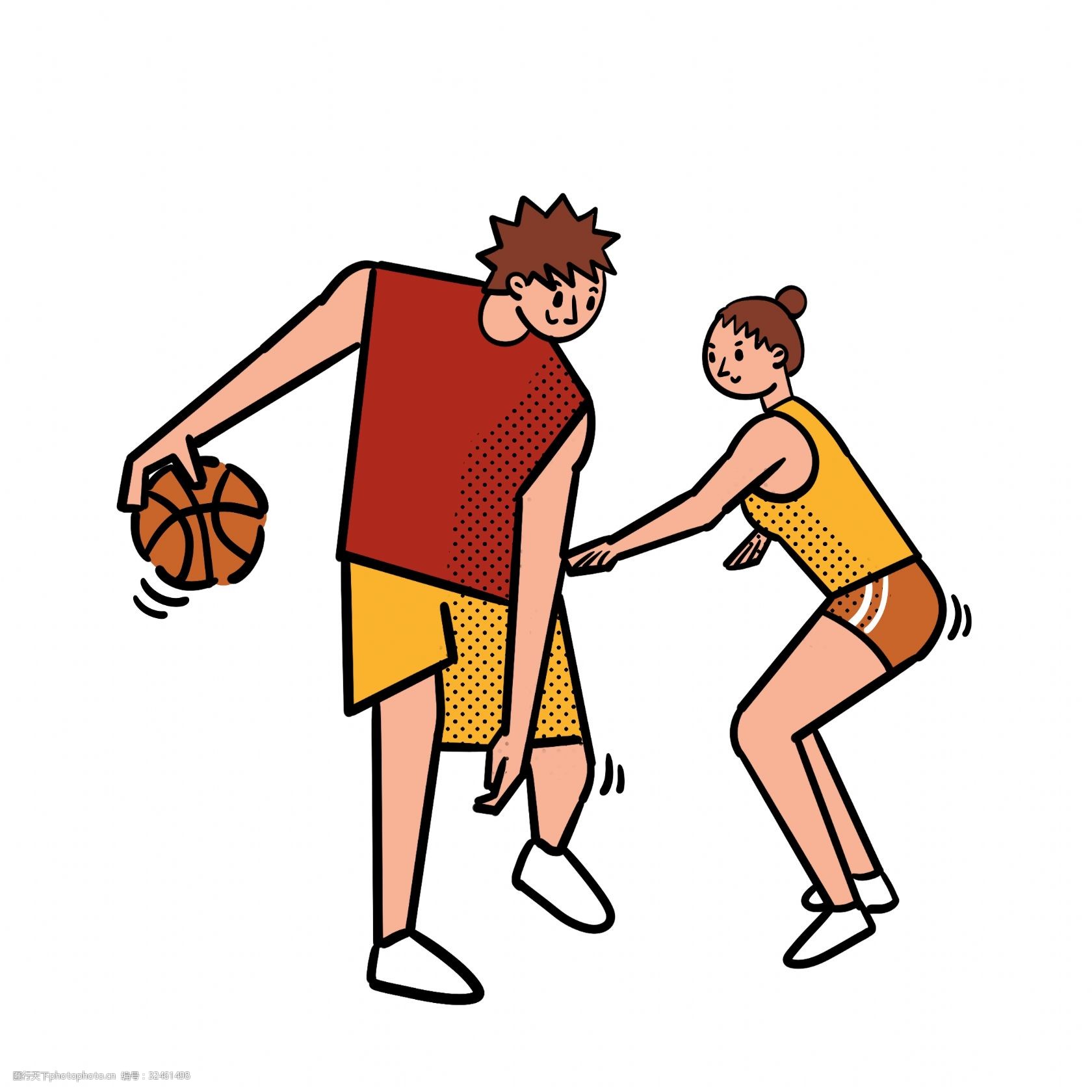 篮球情侣头像 卡通图片