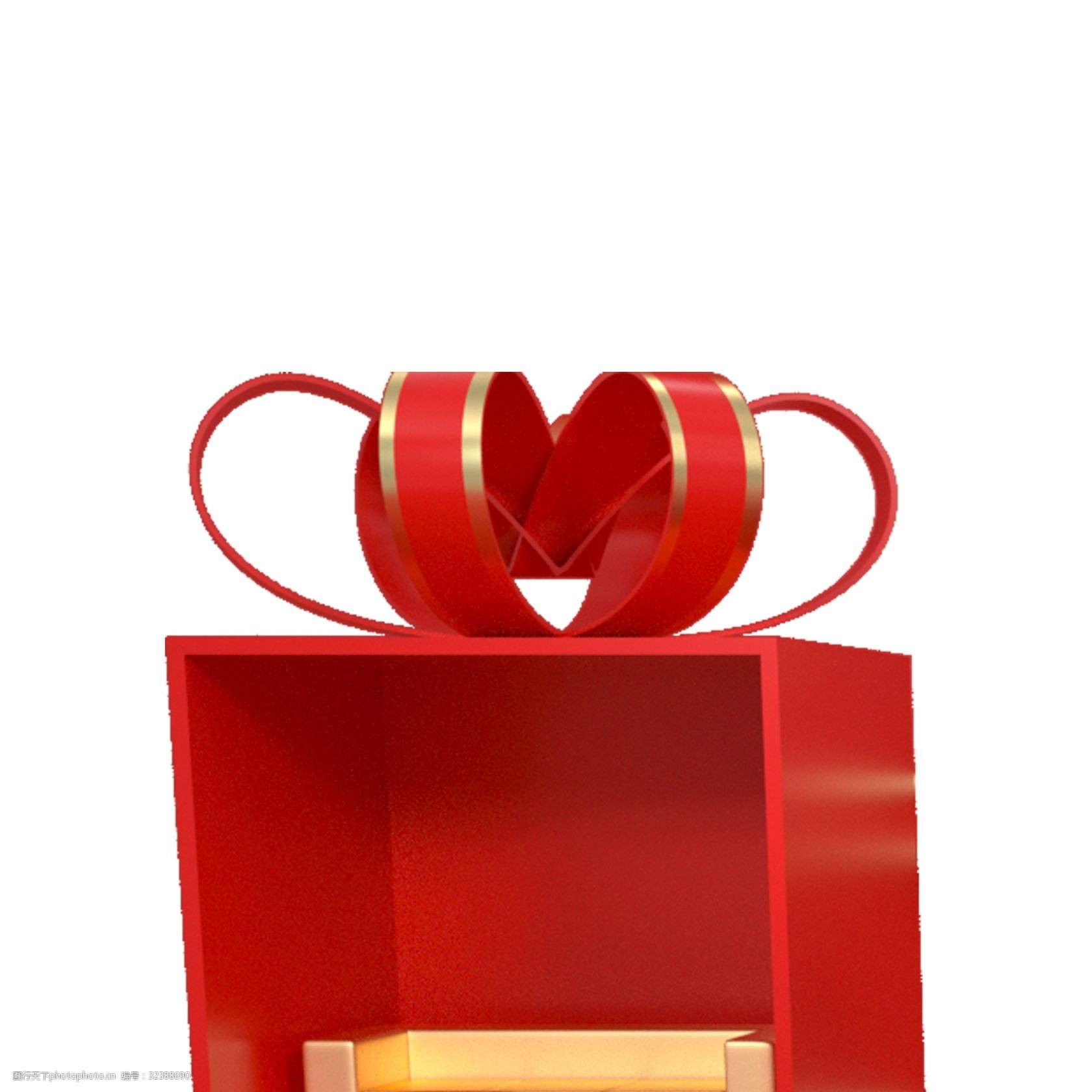 红色喜庆礼盒免抠图