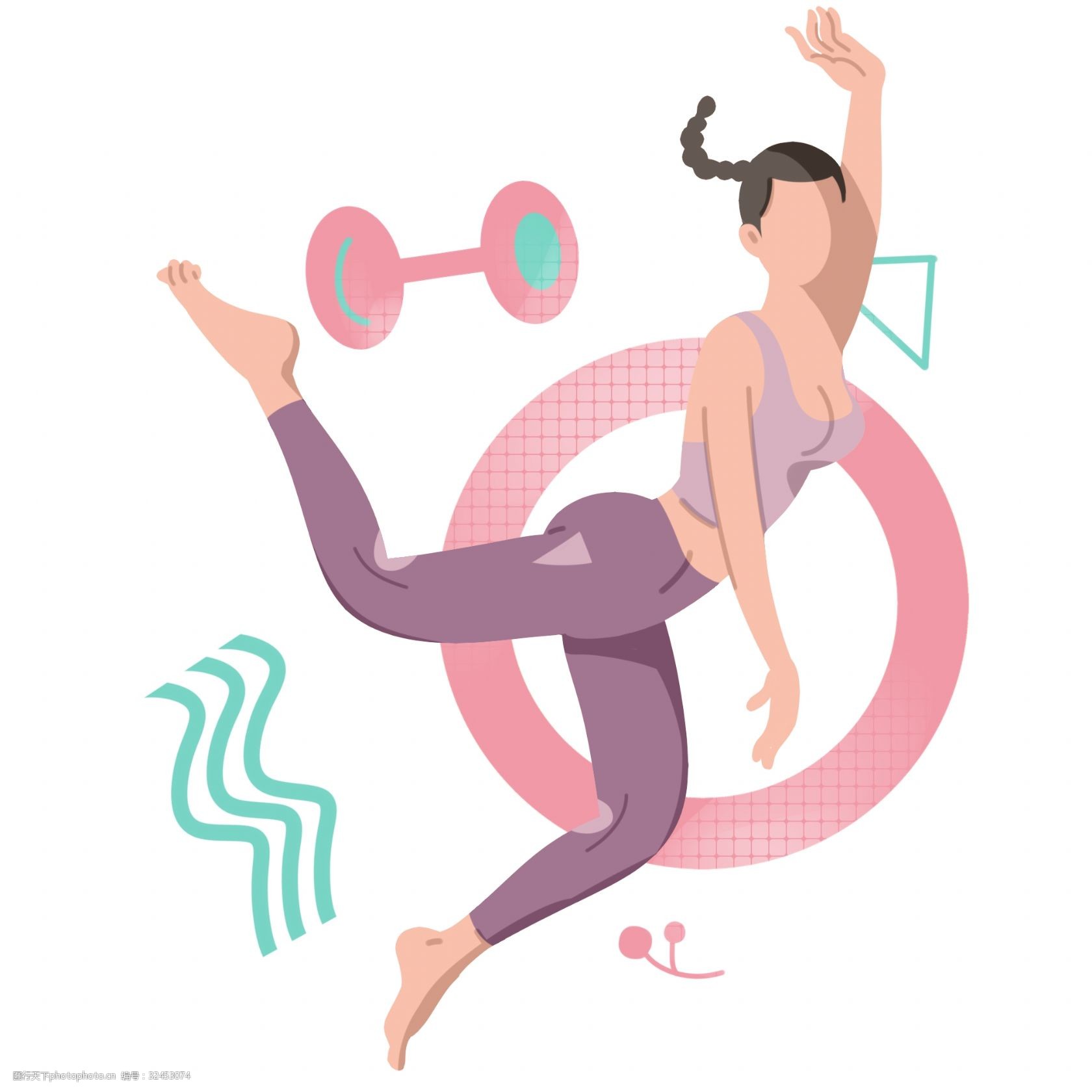 健身运动|插画|商业插画|楠木cyn - 原创作品 - 站酷 (ZCOOL)