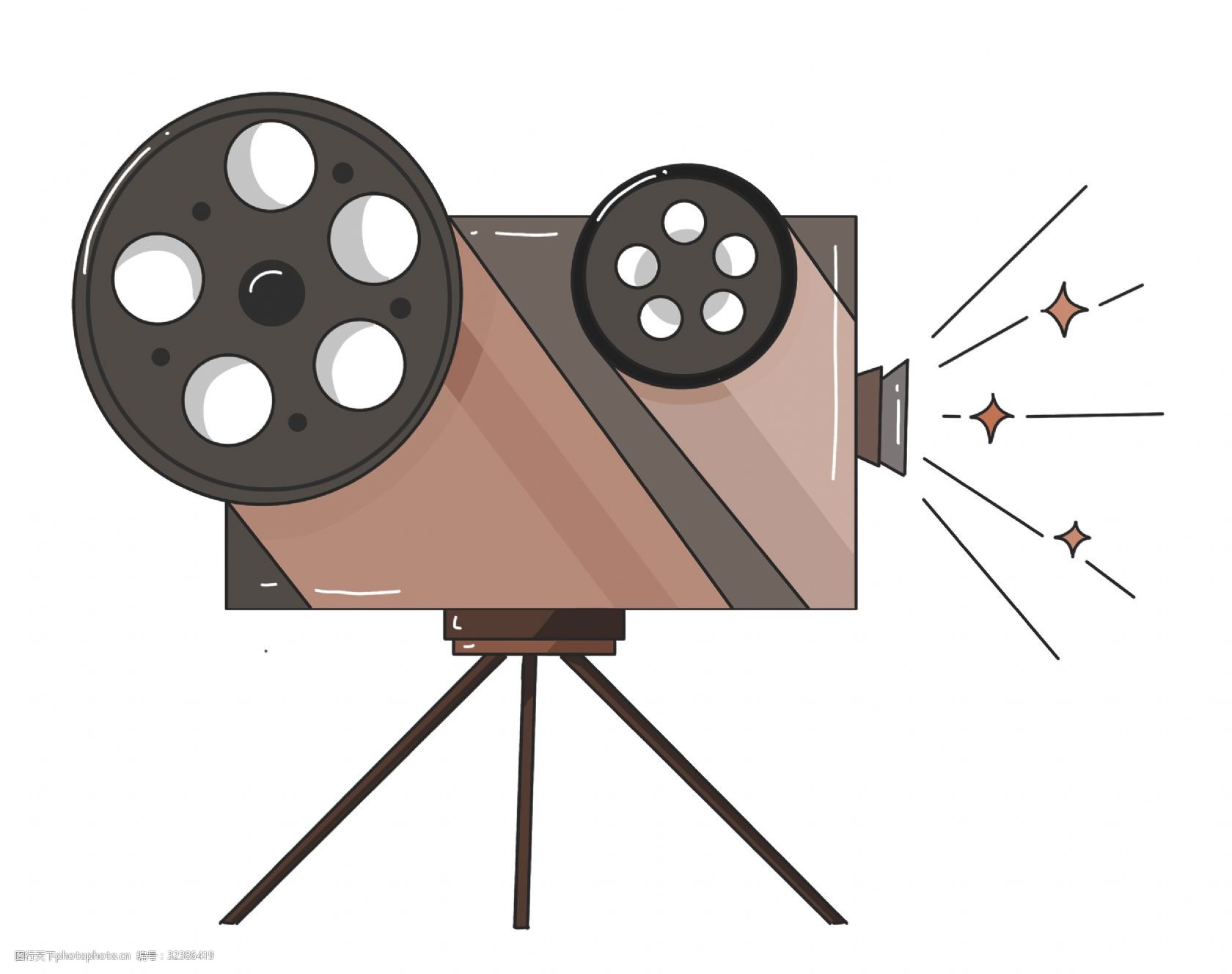 电影老式放映机插图