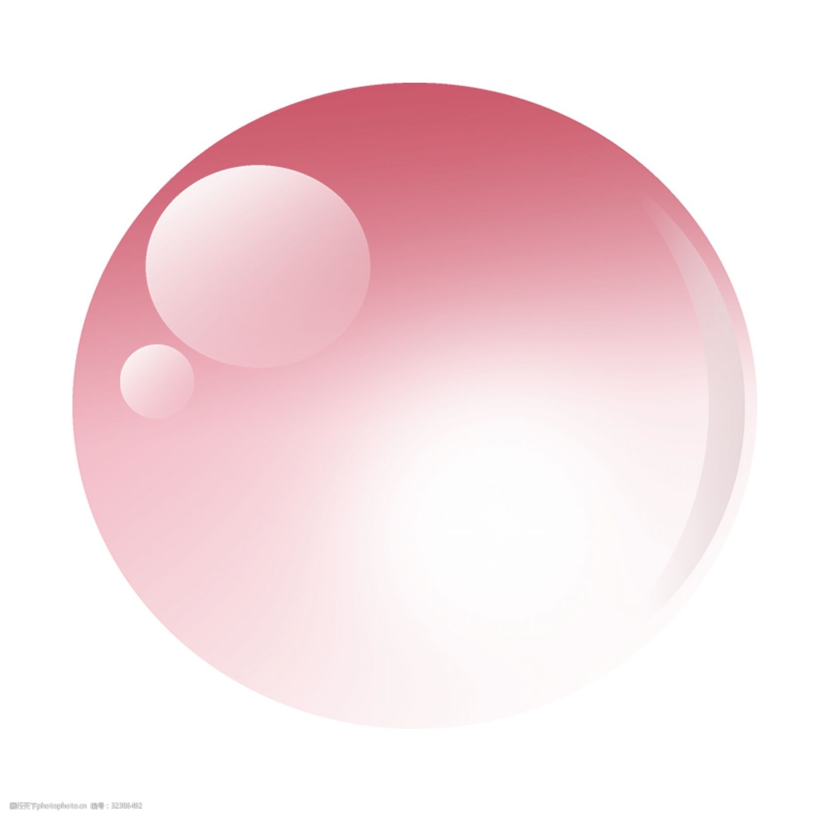 红色透明气泡插图