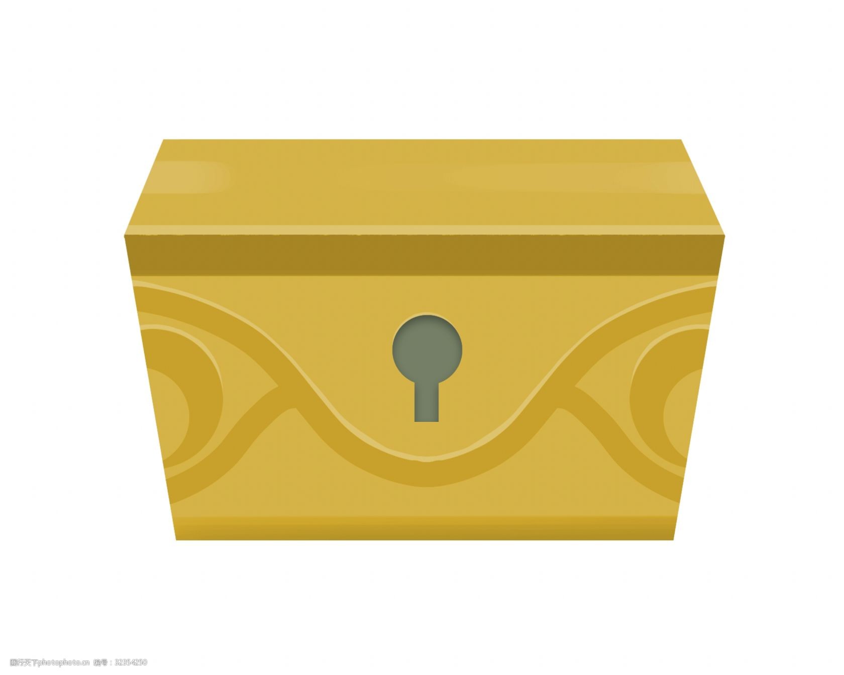 暗黄色的宝箱 卡通插画 宝箱插画 财宝插画 珠宝插画 宝藏插画 灰色的