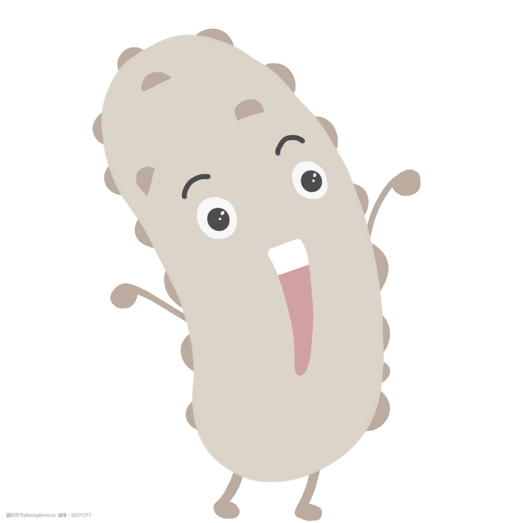 白色卡通图案插图