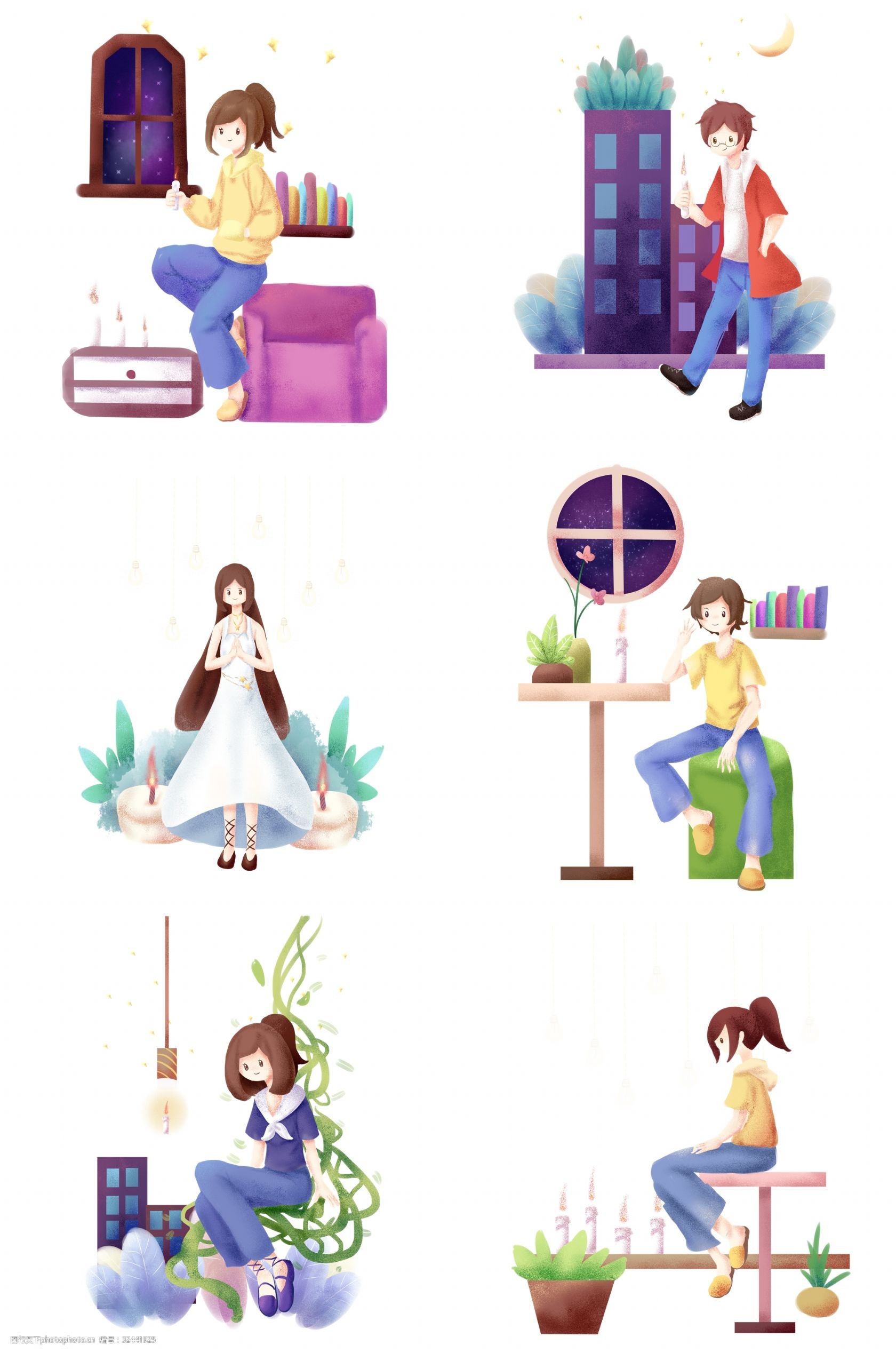 关键词:地球一小时的合集 地球一小时合集 地球一小时 卡通插画 灯光