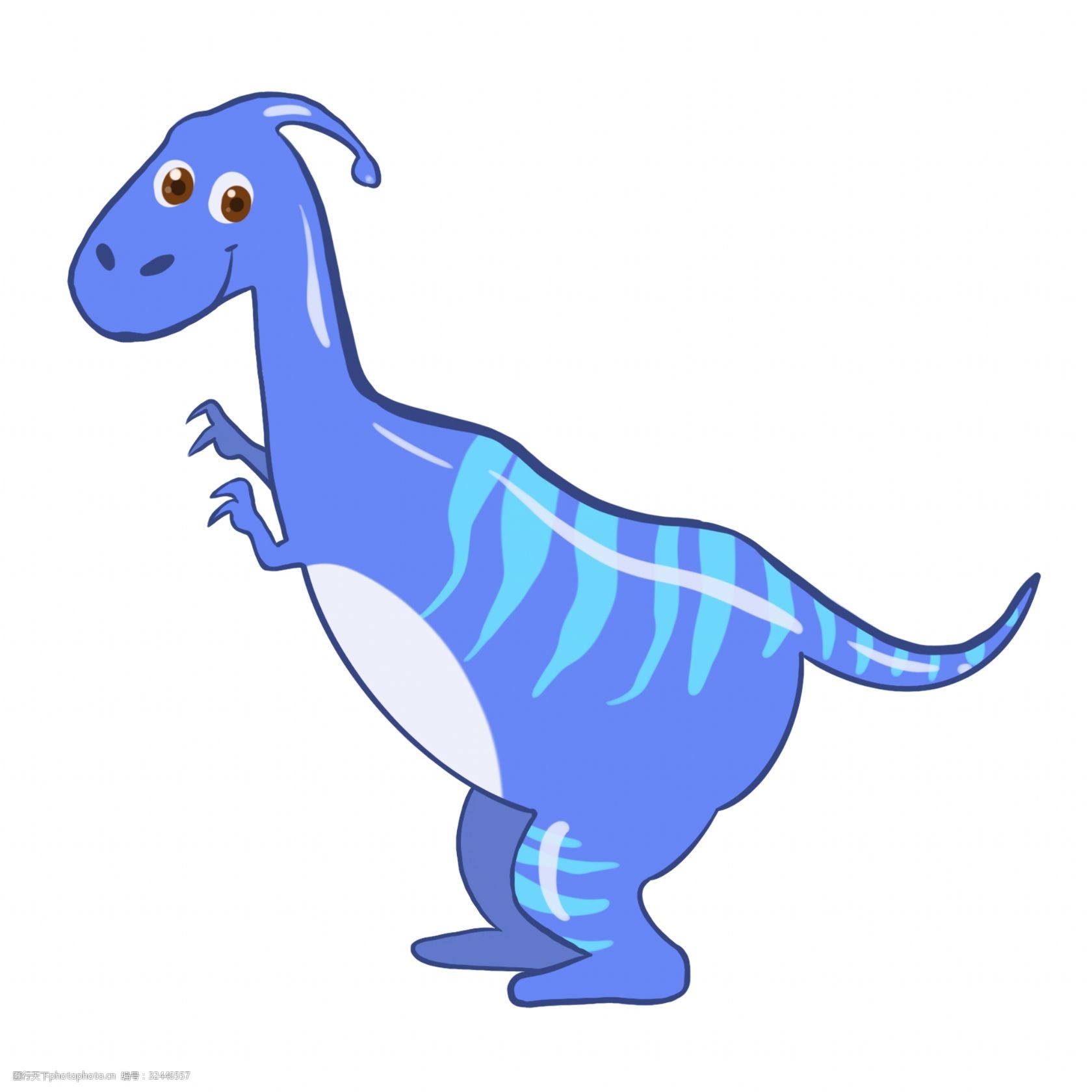蓝色的恐龙卡通叫什么图片