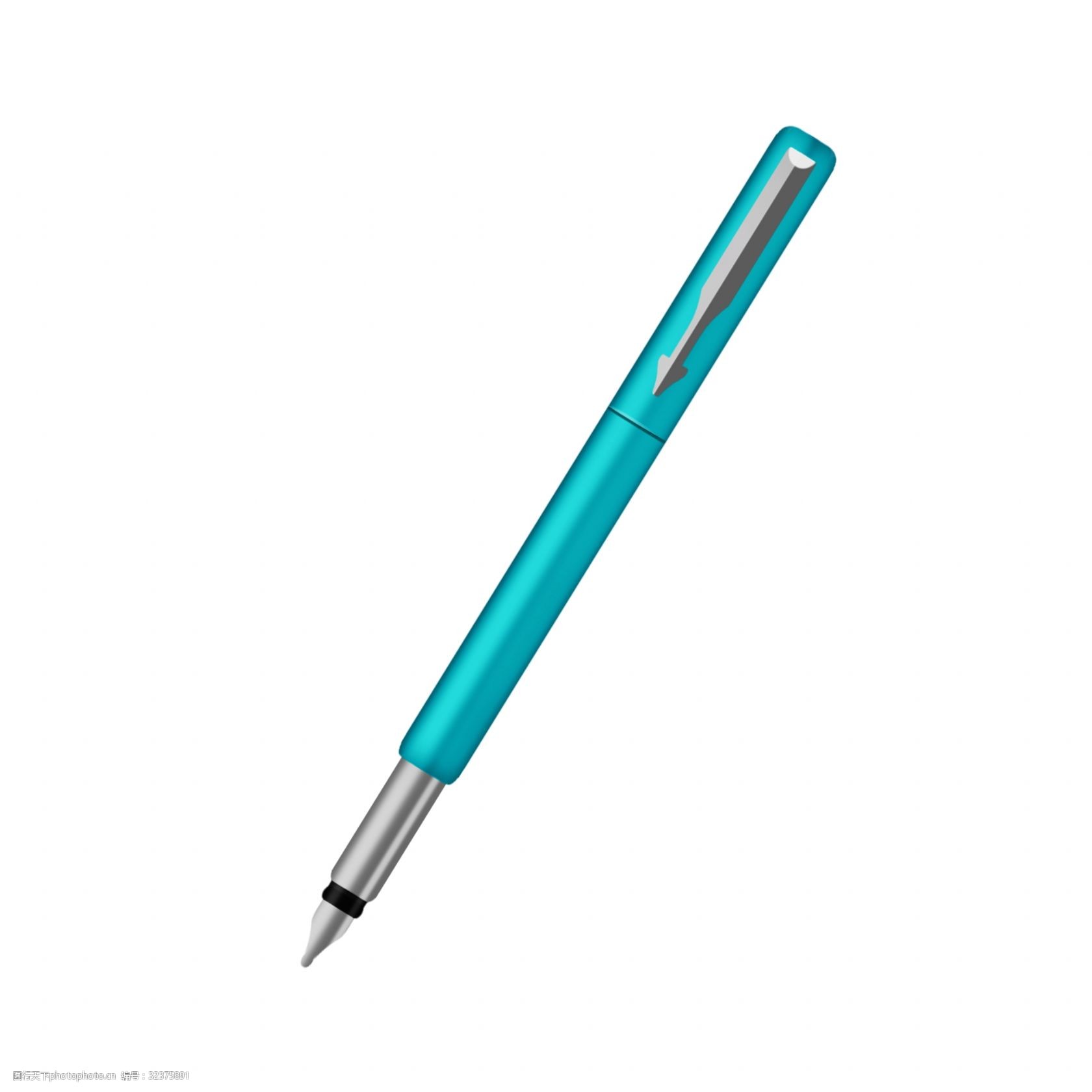 蓝色的中性笔 漂亮的中性笔 中性笔装饰 中性笔插画 立体中性笔 卡通