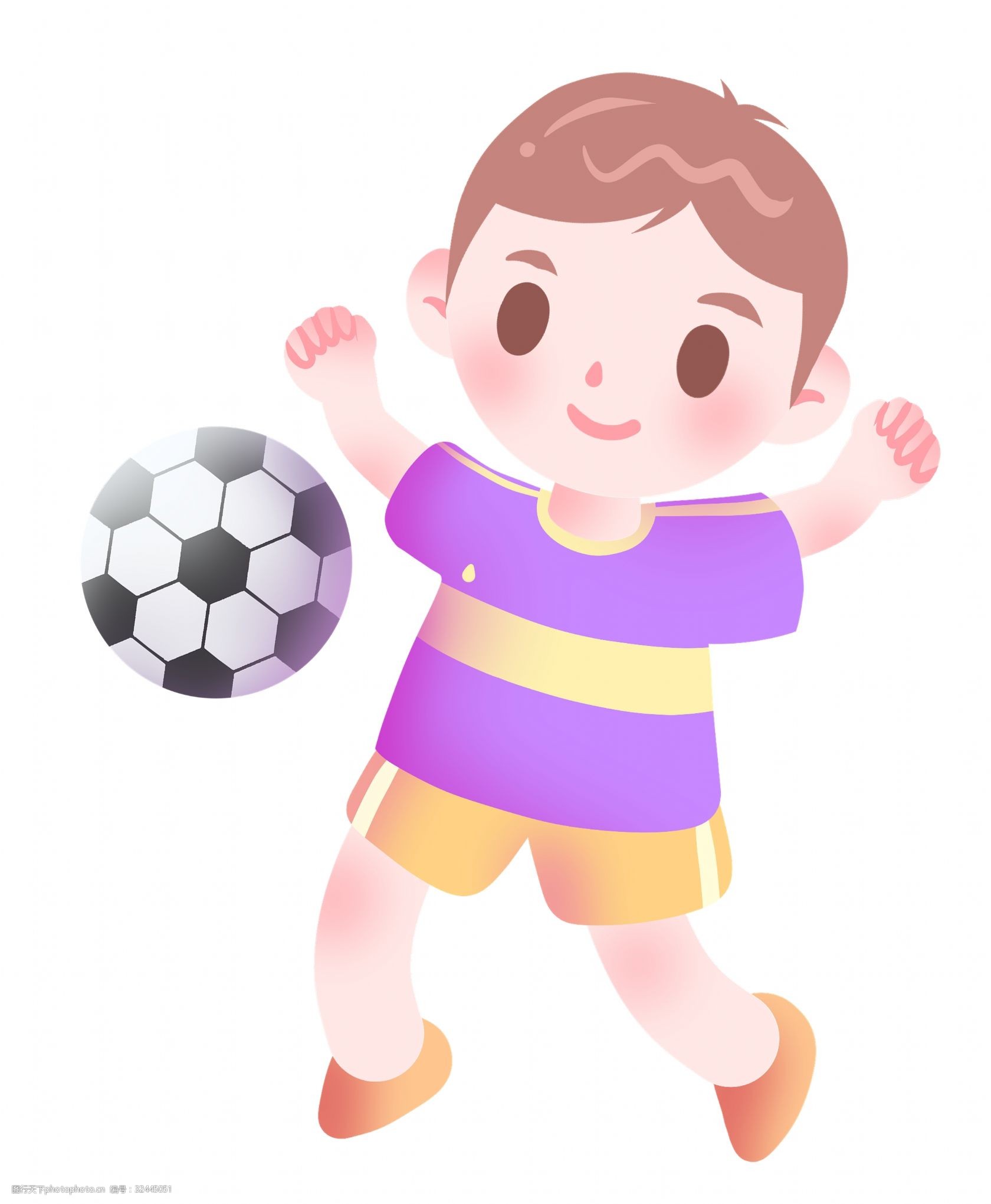 关键词:用肚子顶球的小男孩插画 足球运动 可爱的小男孩 体育场 锻炼