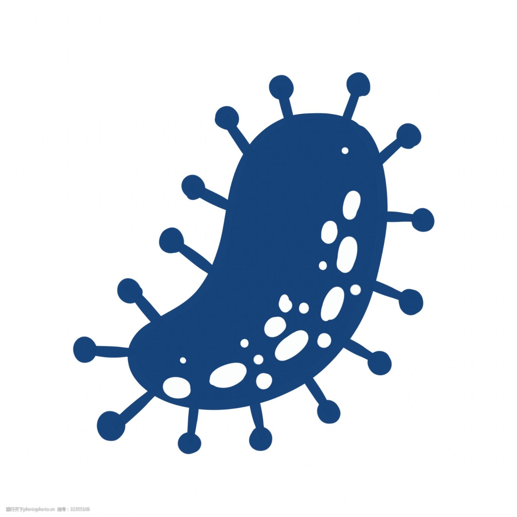 扁平细胞细菌png免抠素材