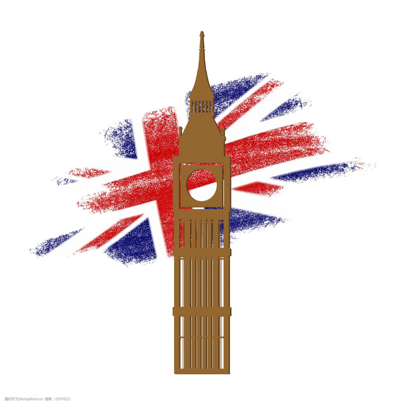 装饰风格英国大本钟图片-图行天下图库