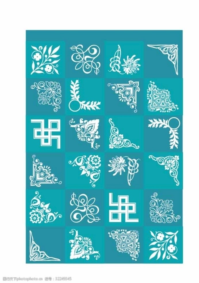 复古边框花纹素材