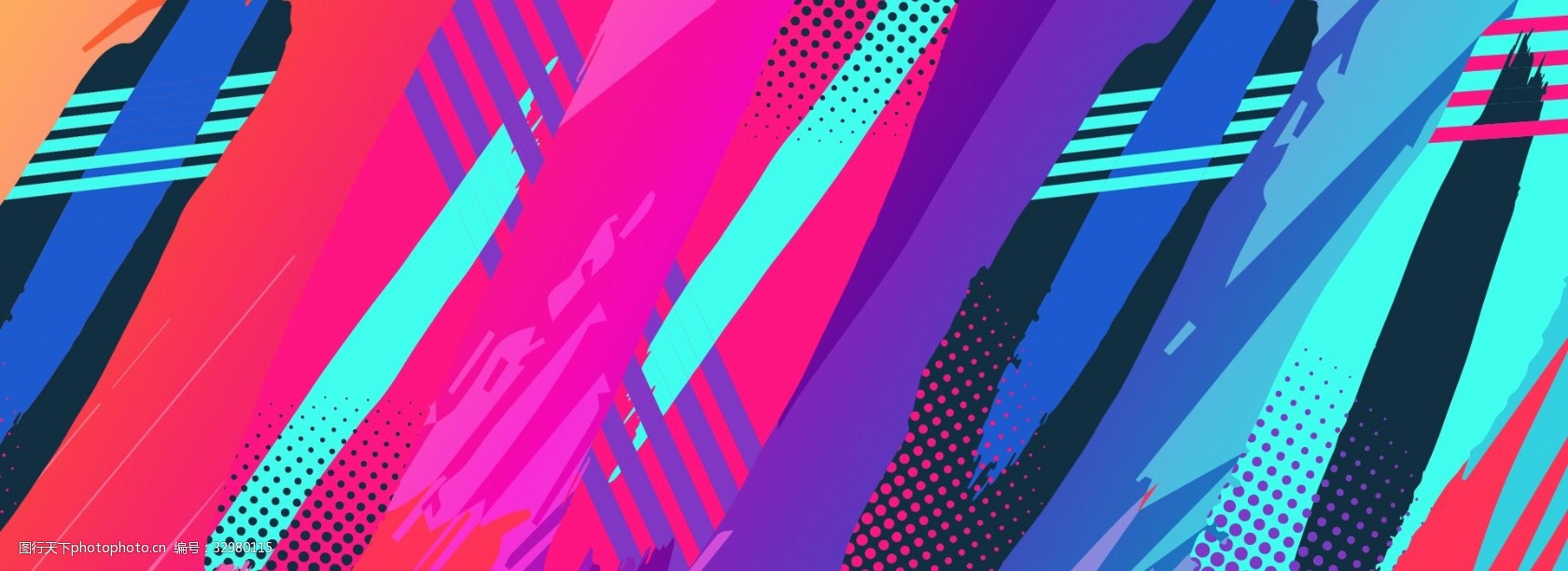 商务风科技拼色banner