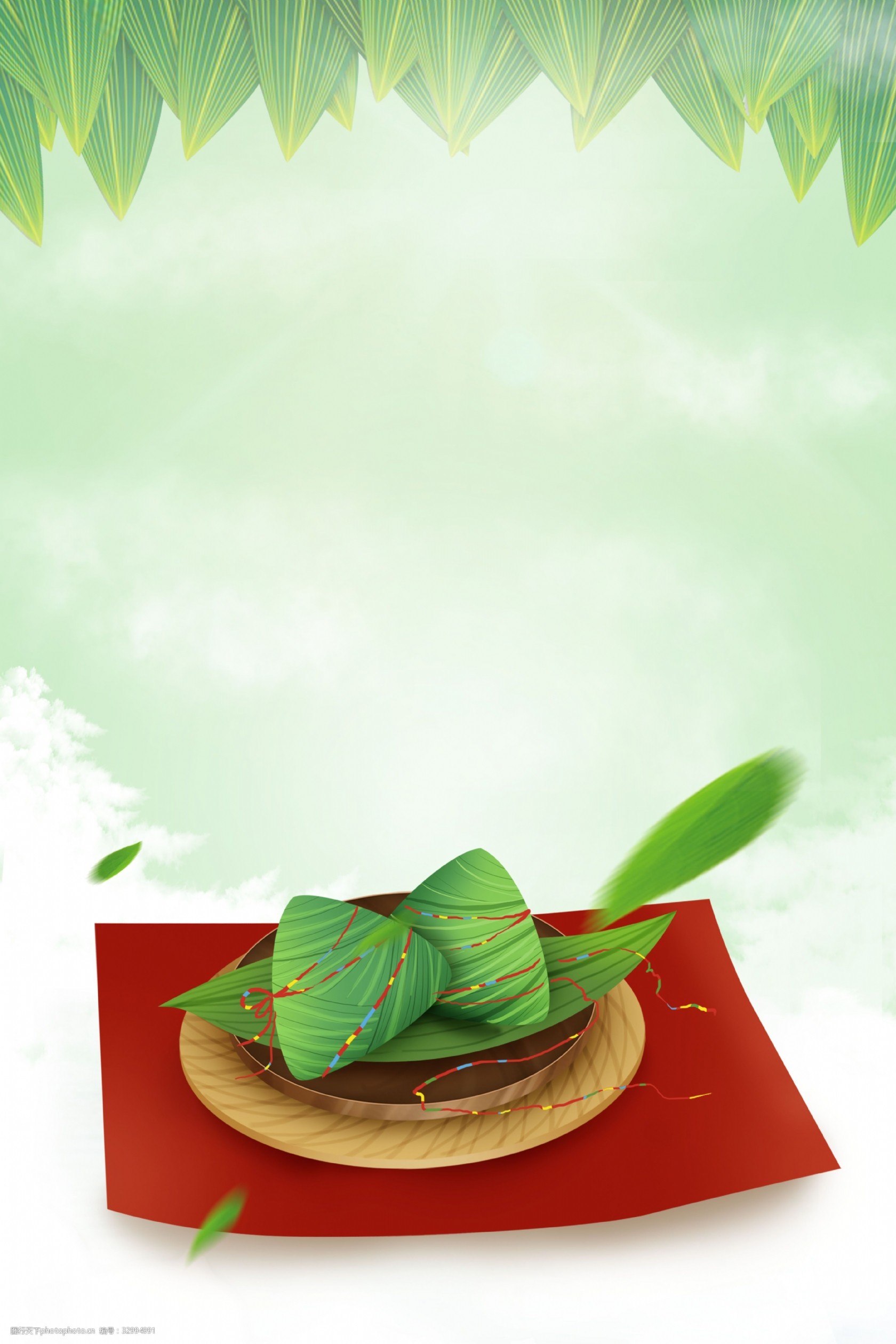 端午节粽子促销海报背景