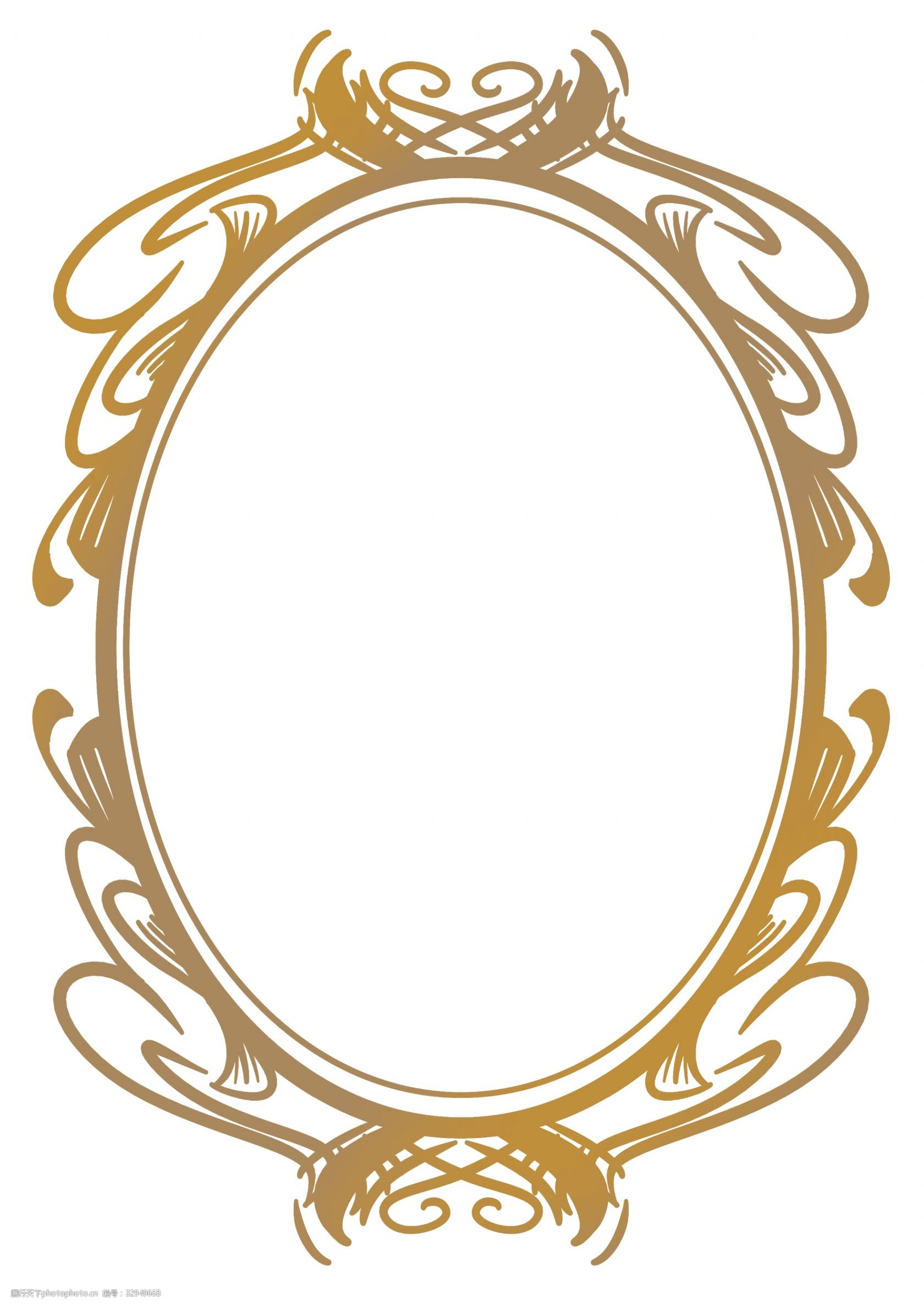 华丽的欧式边框插画