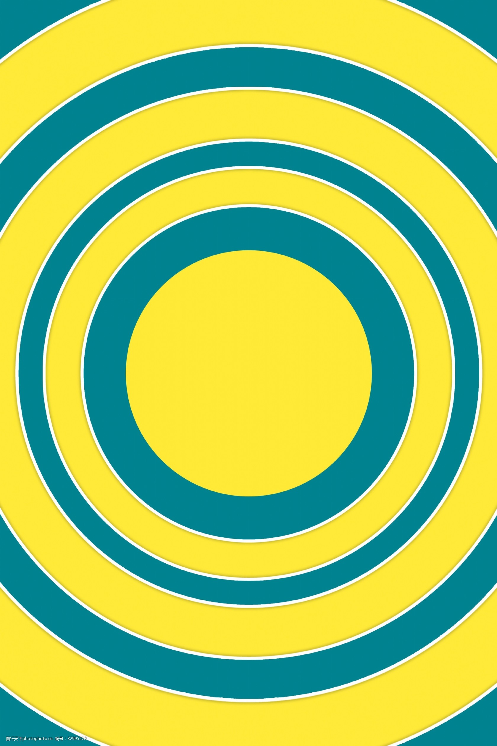 简约卡通黄色圆形宣传背景