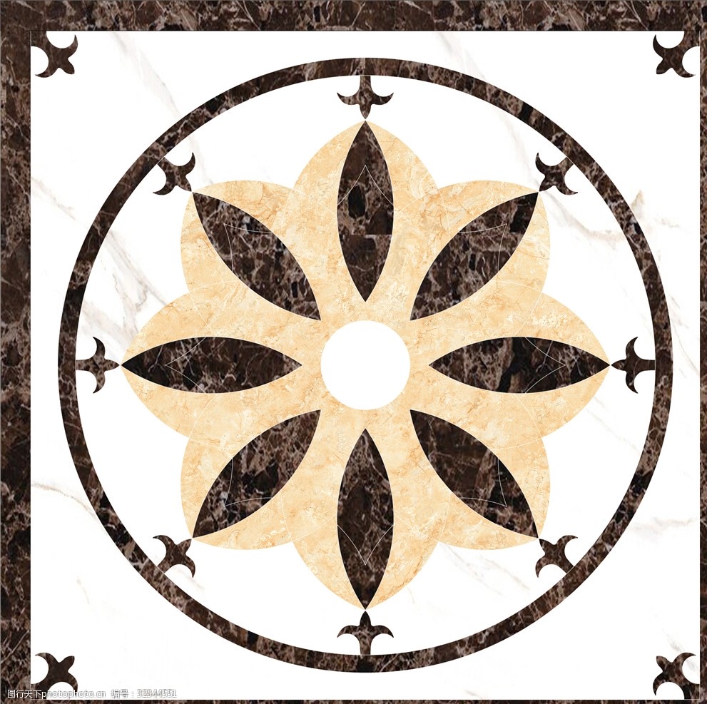 简约大理石水刀拼花地花