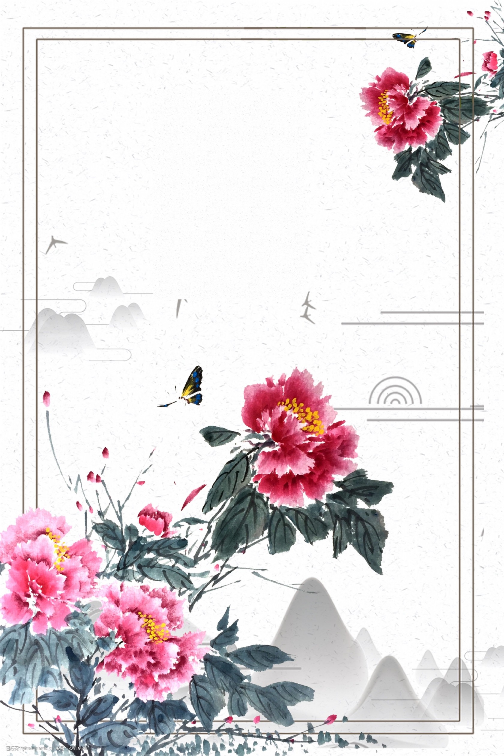 五月牡丹花朵背景图片 图行天下素材网