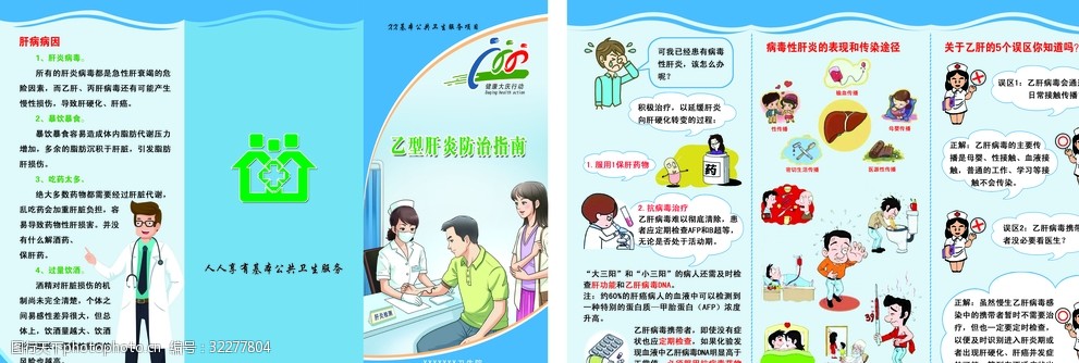 乙型肝炎防治指南三折页