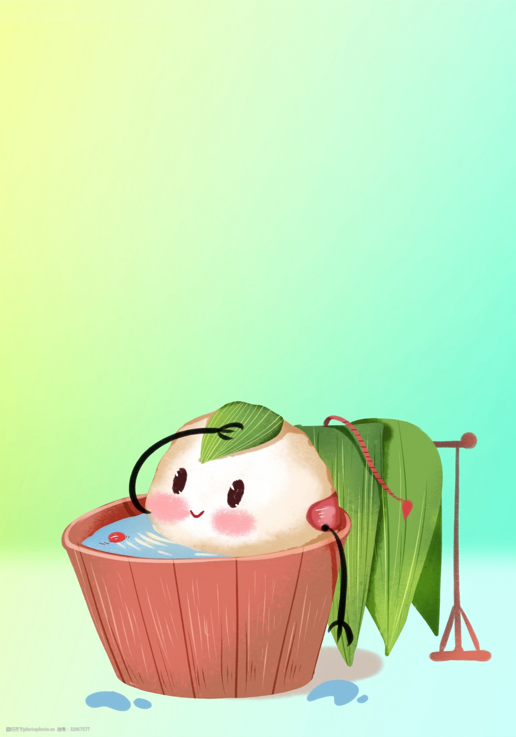 端午节粽子促销海报背景