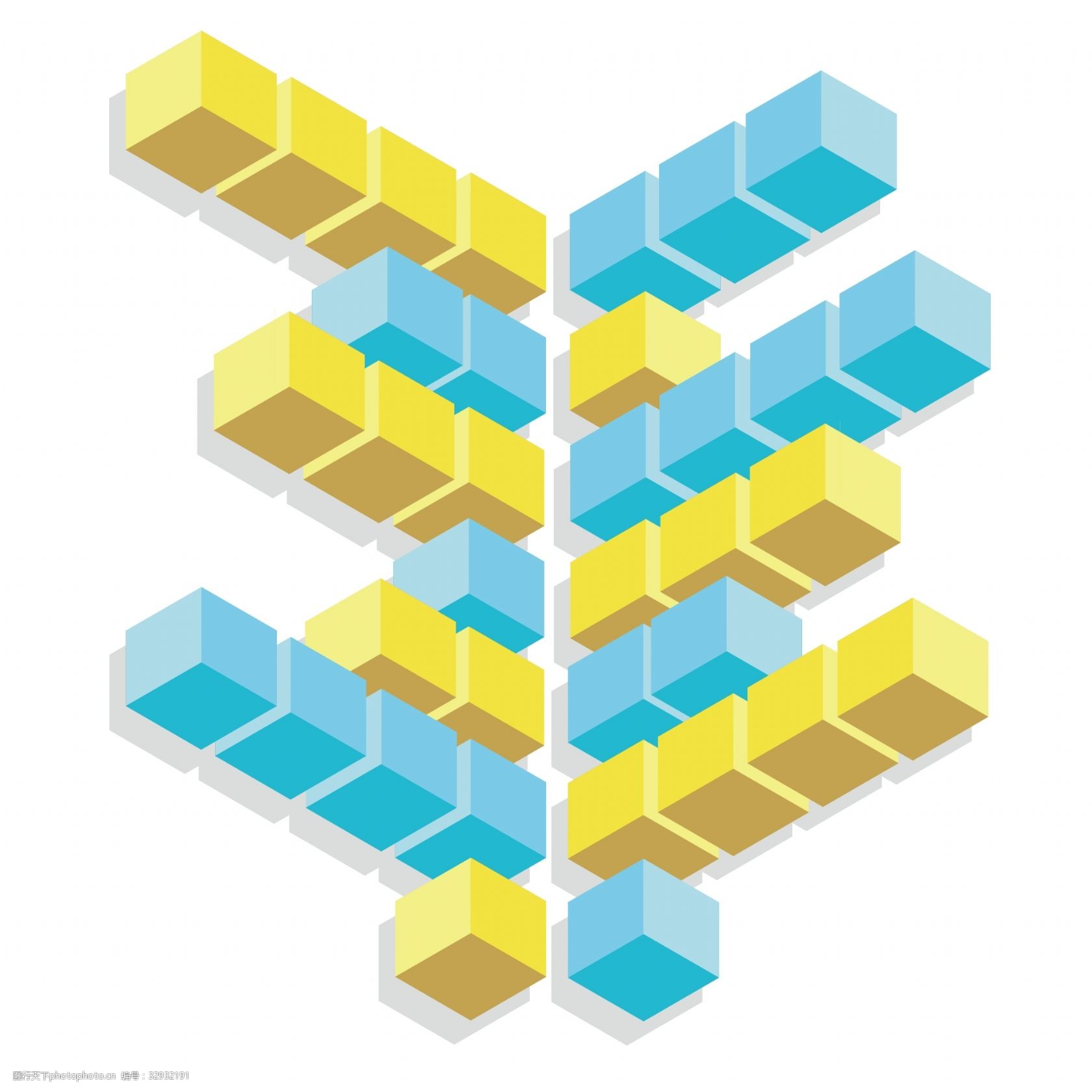 ppt立体柱状图表插画