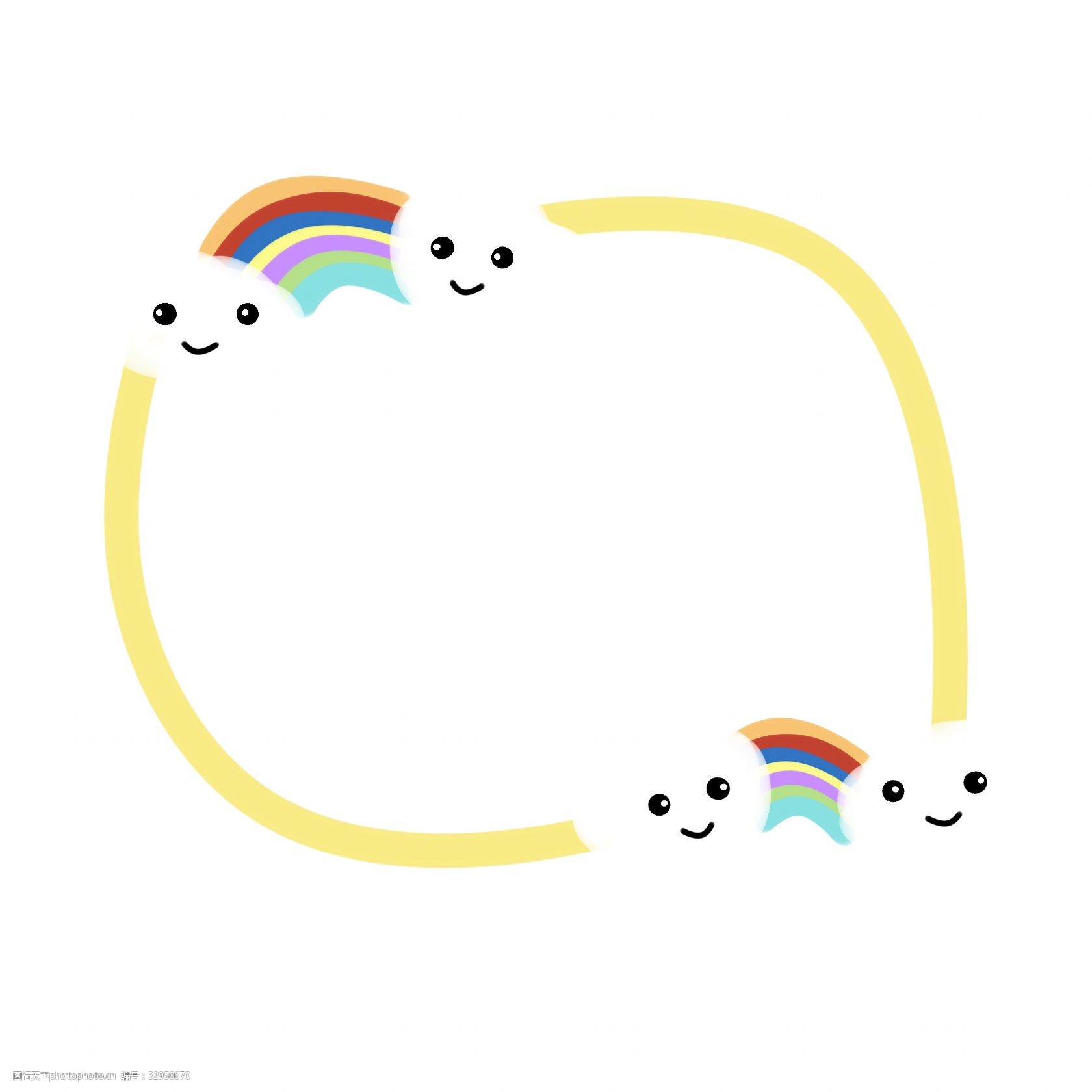 白色的雪人 卡通边框 小物边框 美丽边框 漂亮边框 创意边框 可爱的