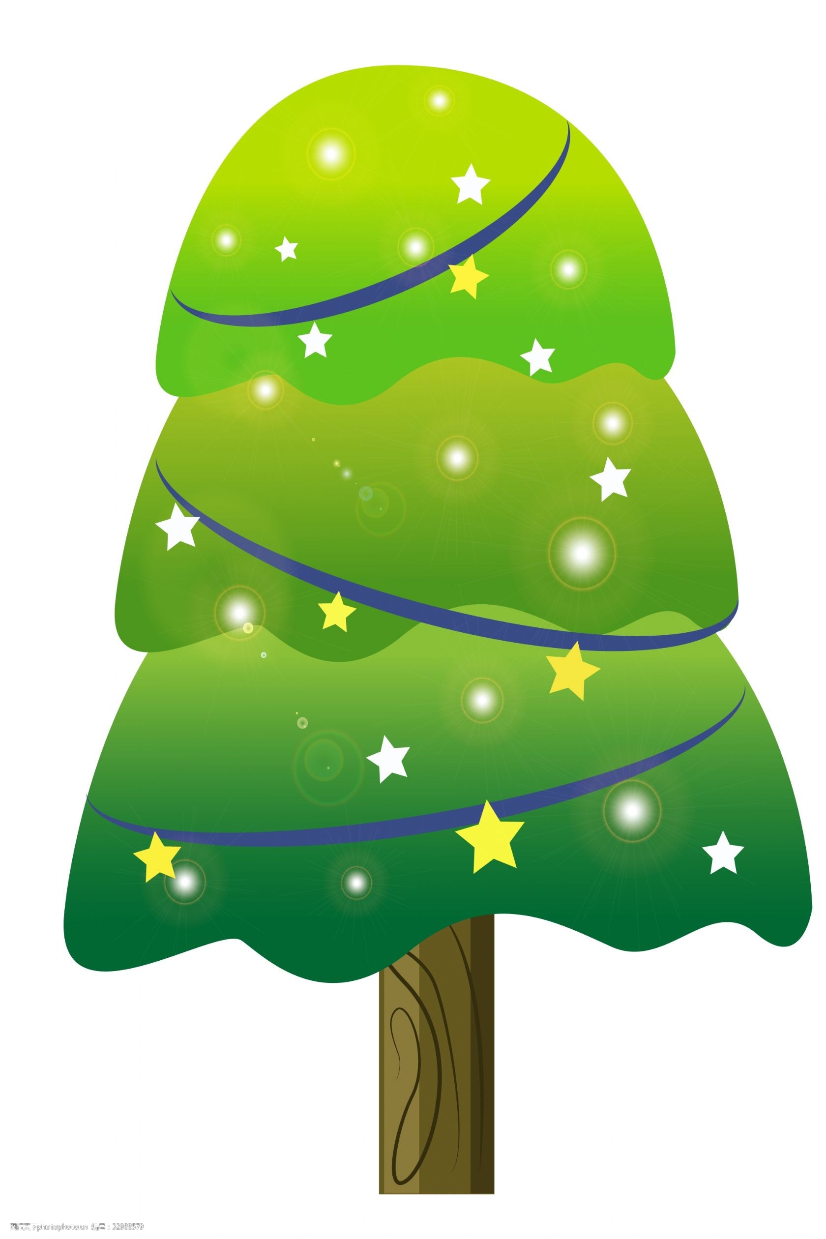 关键词:创意绿色大树插画 绿色斑点树叶 卡通植物插画 大树 树木 植物