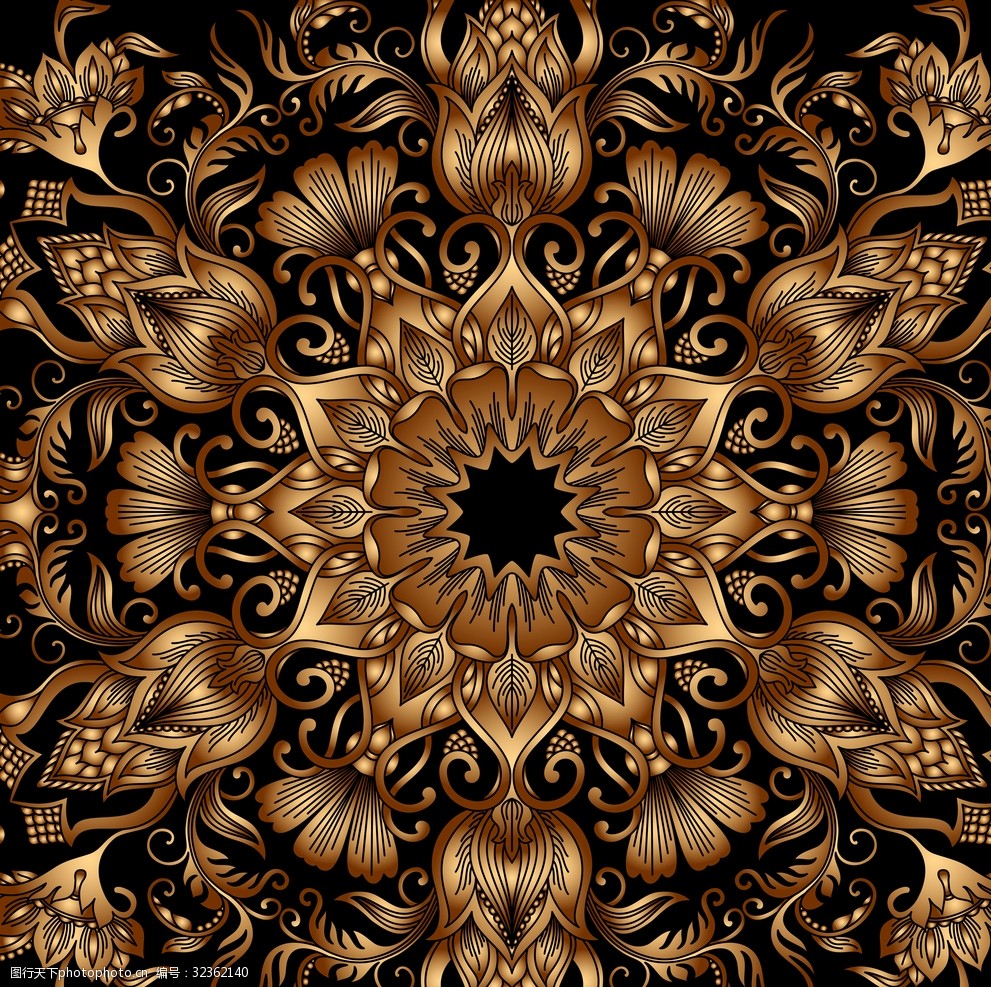 古典花纹装饰画