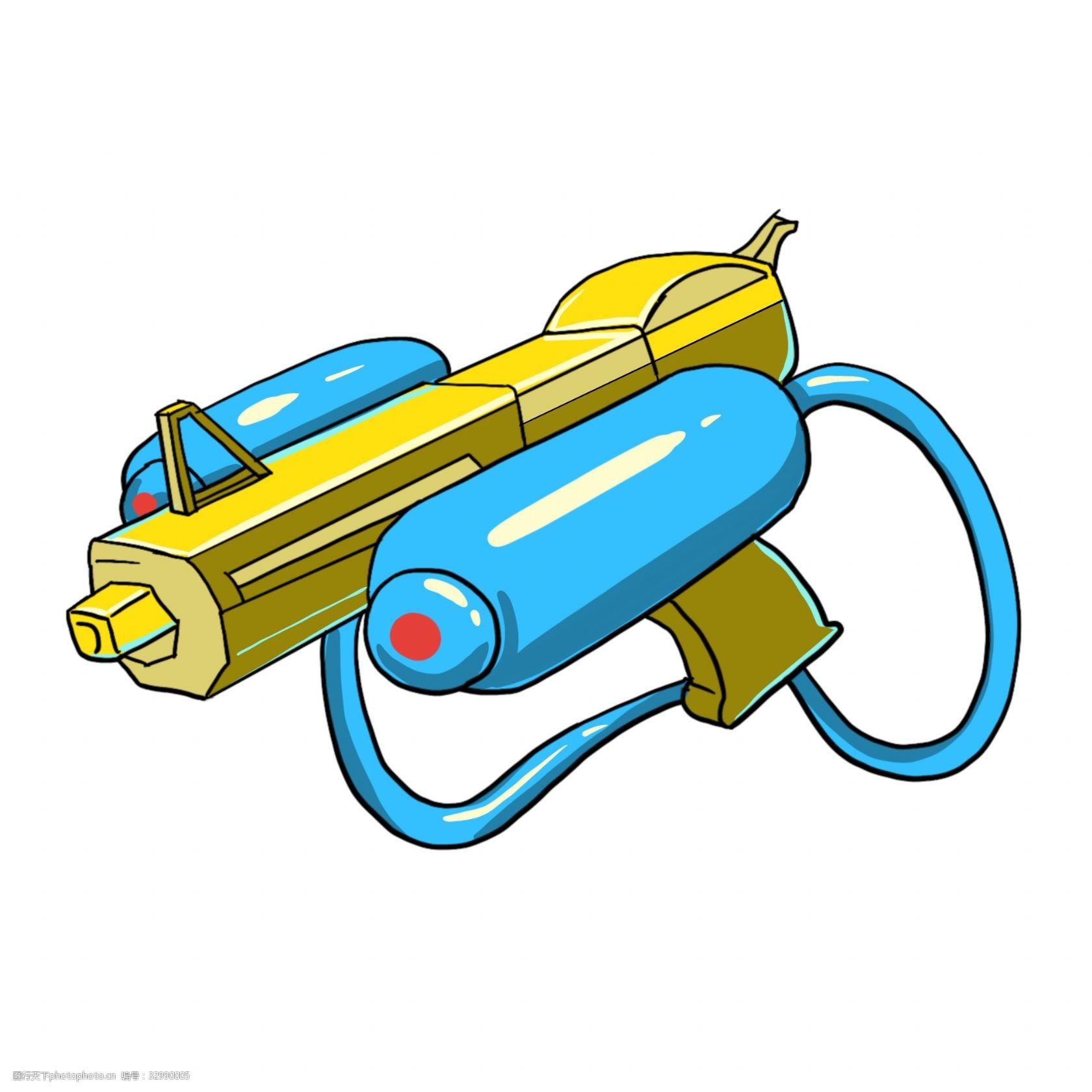 漂亮的水枪 玩具水枪 水枪装饰 水枪插画 立体水枪 卡通水枪