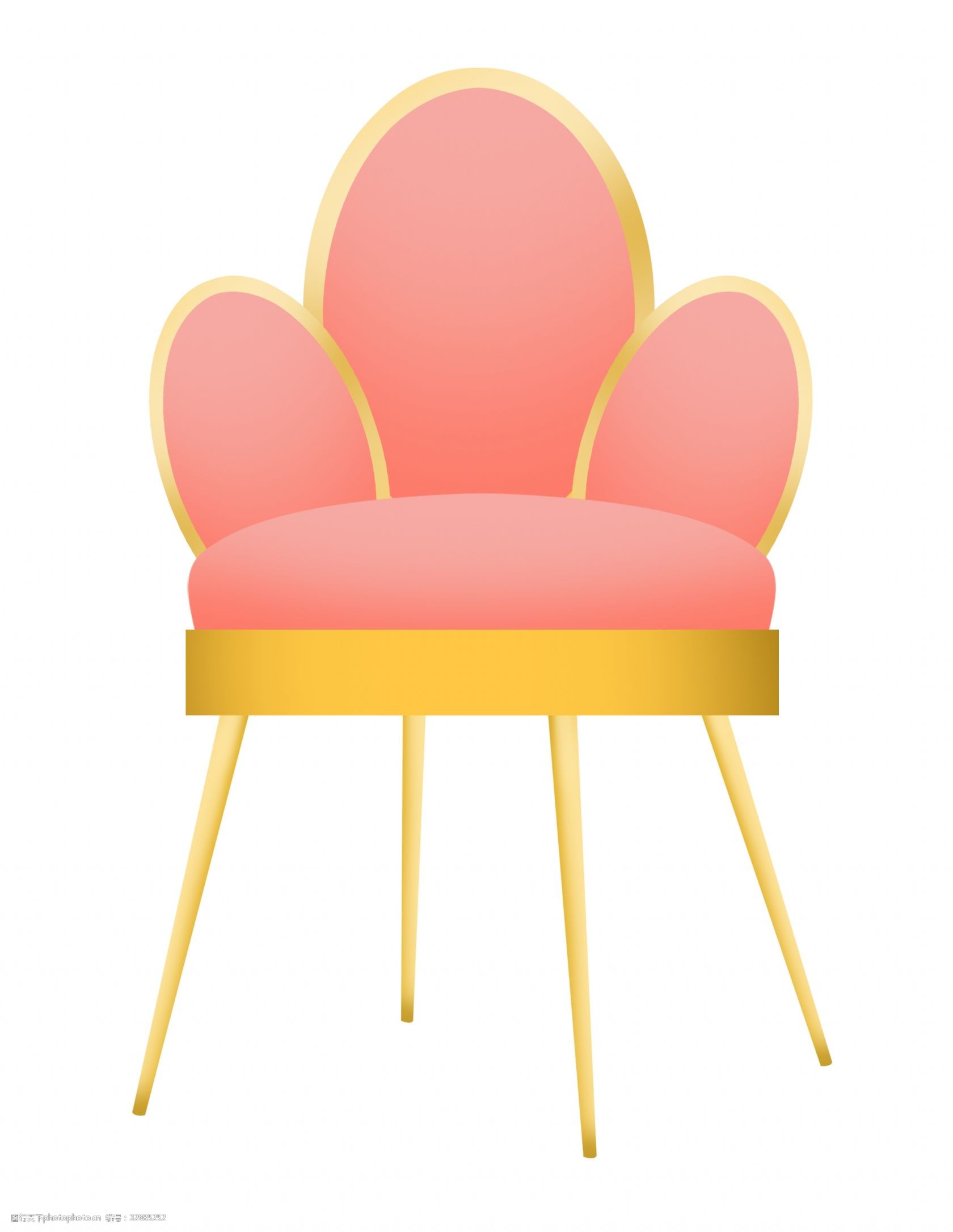 沙发的椅子 卡通插画 家具插画 椅子插画 家具椅子 凳子座位 粉色的