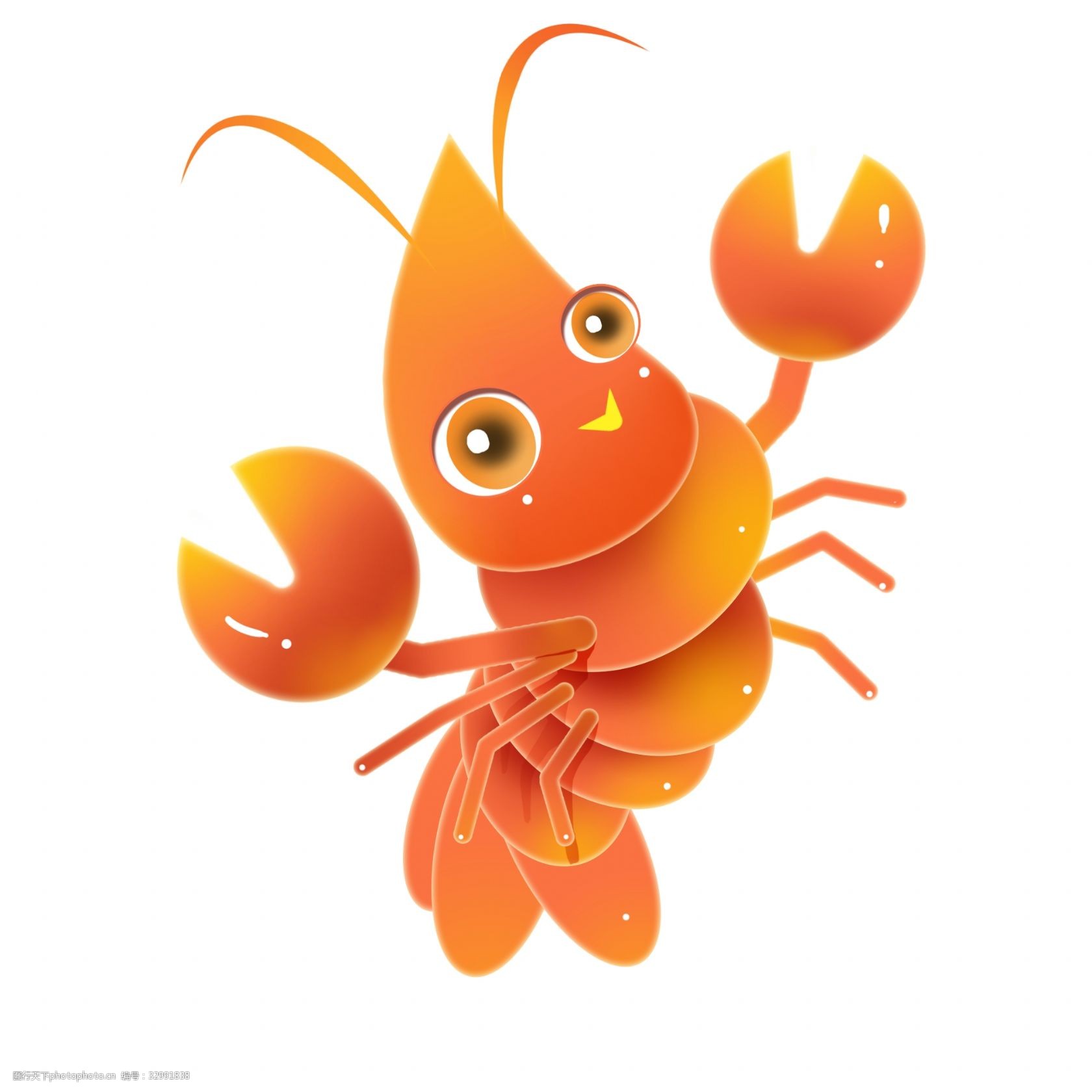 大龙虾可爱动画图片图片