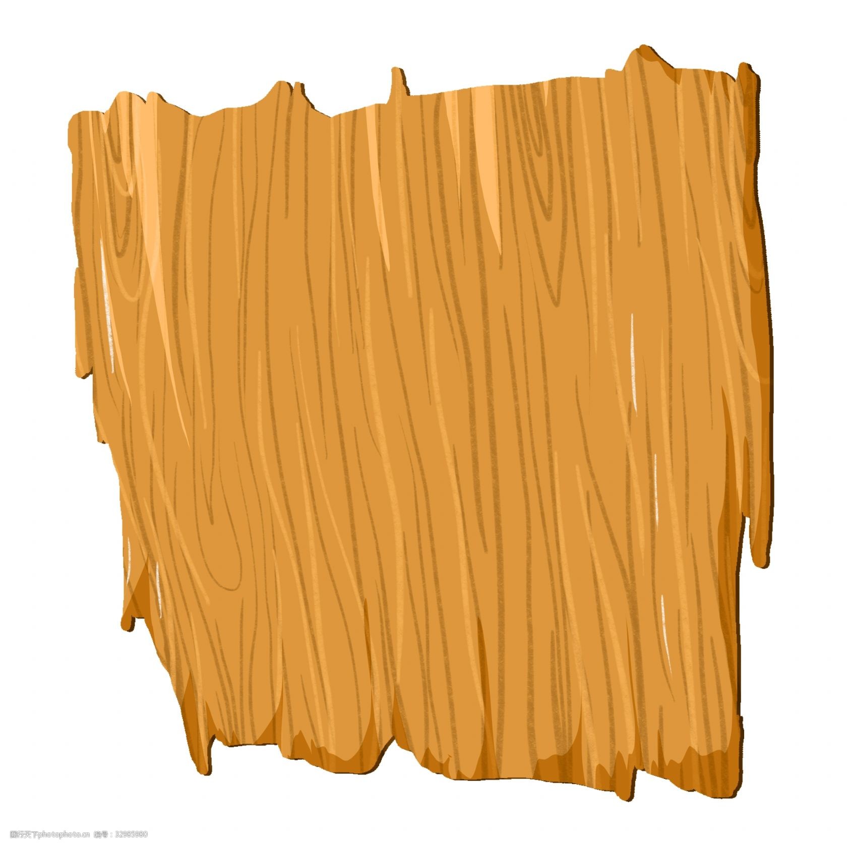 一块实木木板插画