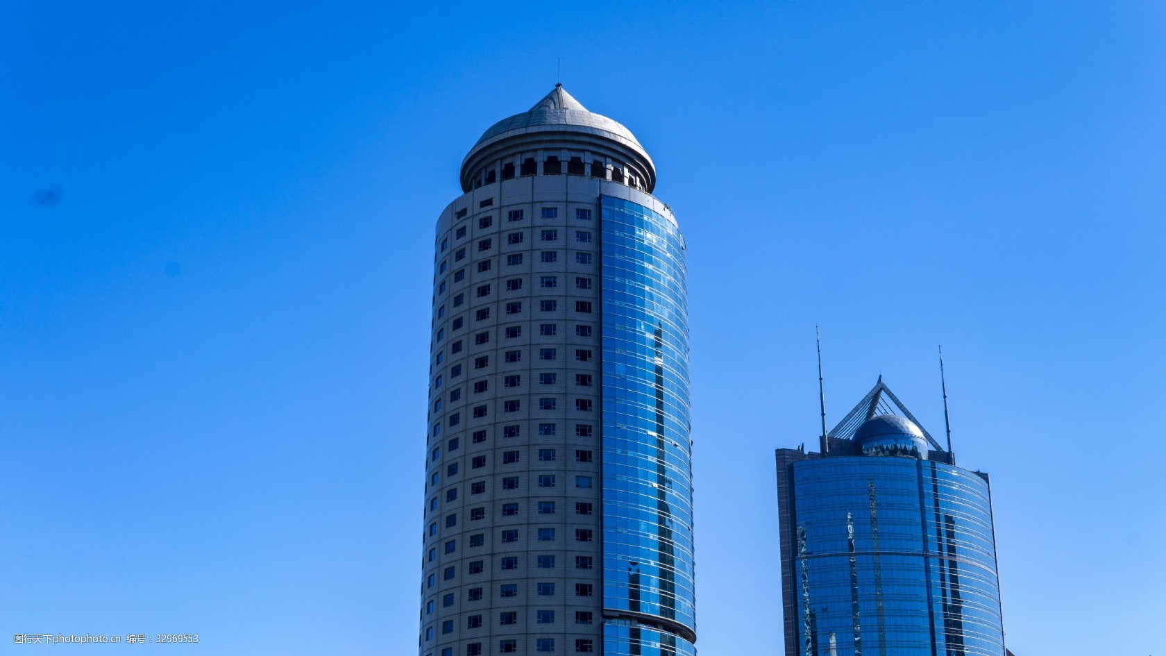 圆形城市建筑楼高清图片