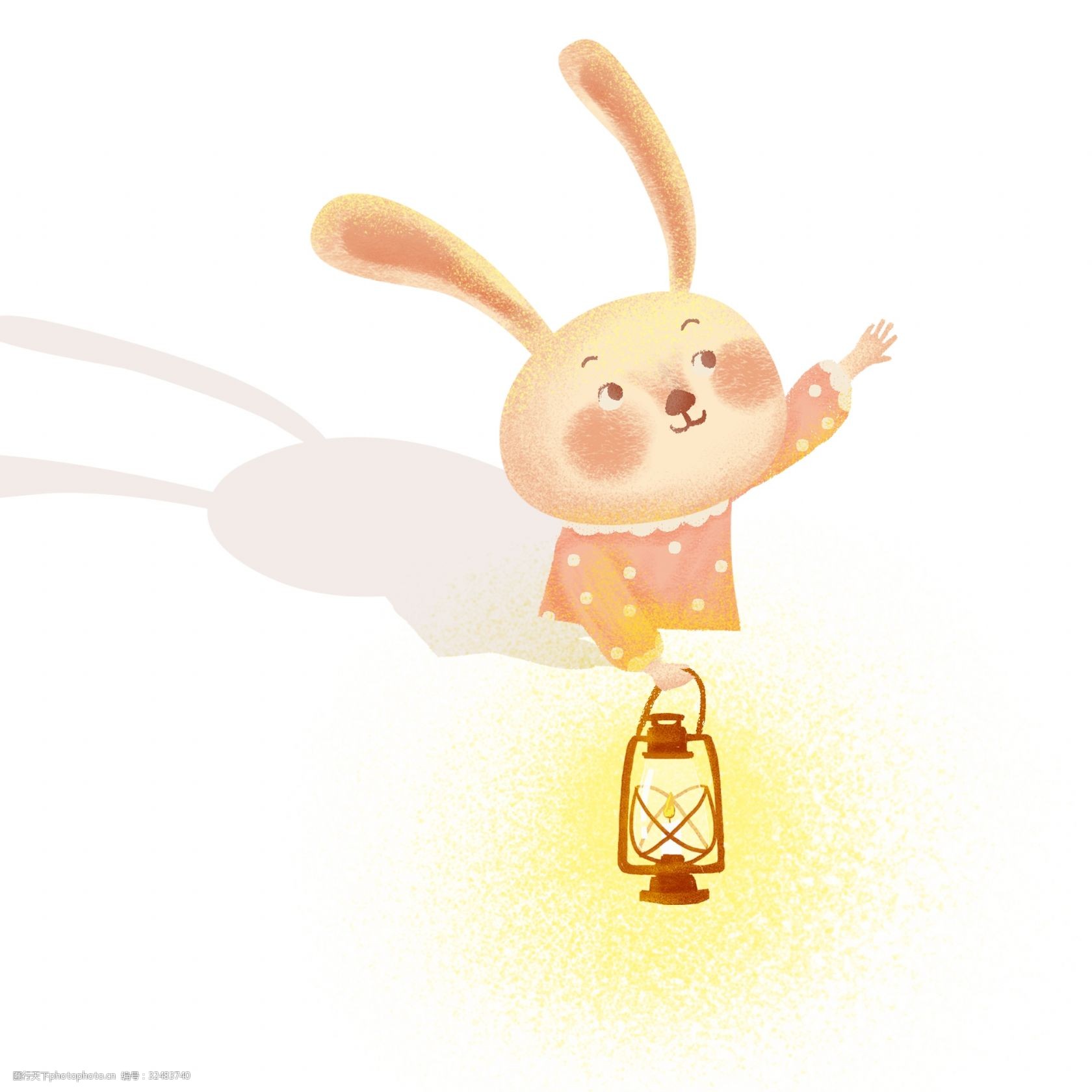 可爱呆萌小兔子手提灯
