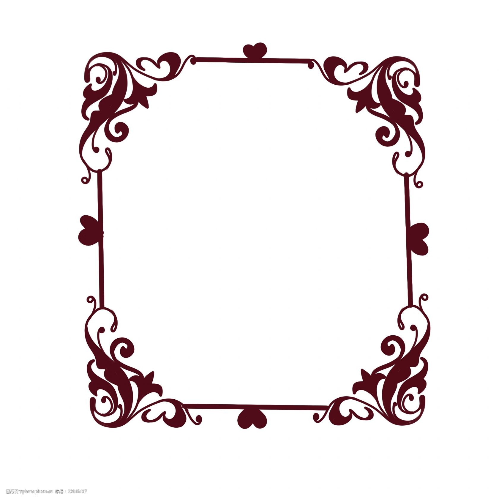 红色的边框 欧式边框 底纹边框 漂亮的边框 创意边框 立体边框 精美