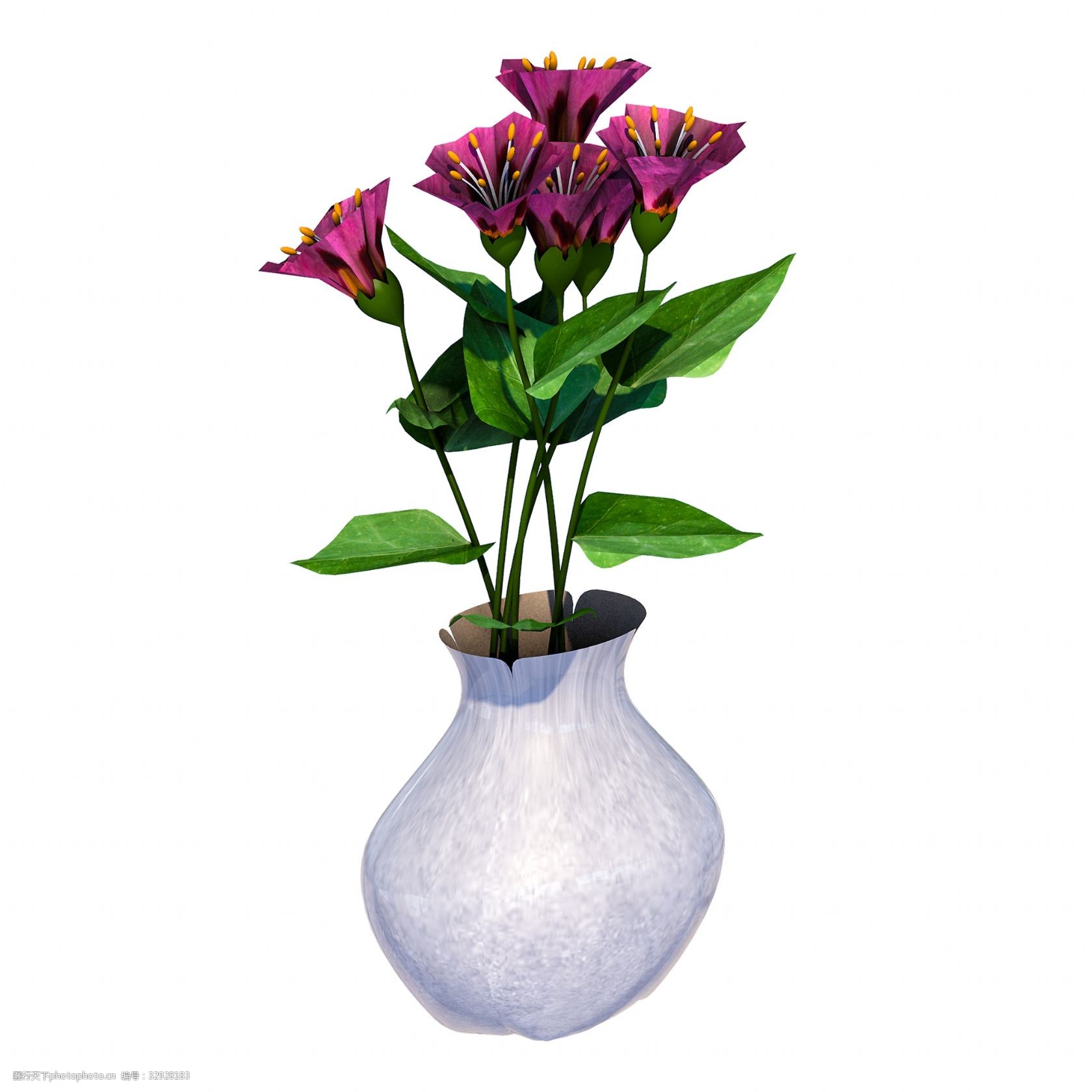 3d立体仿真写实花瓶