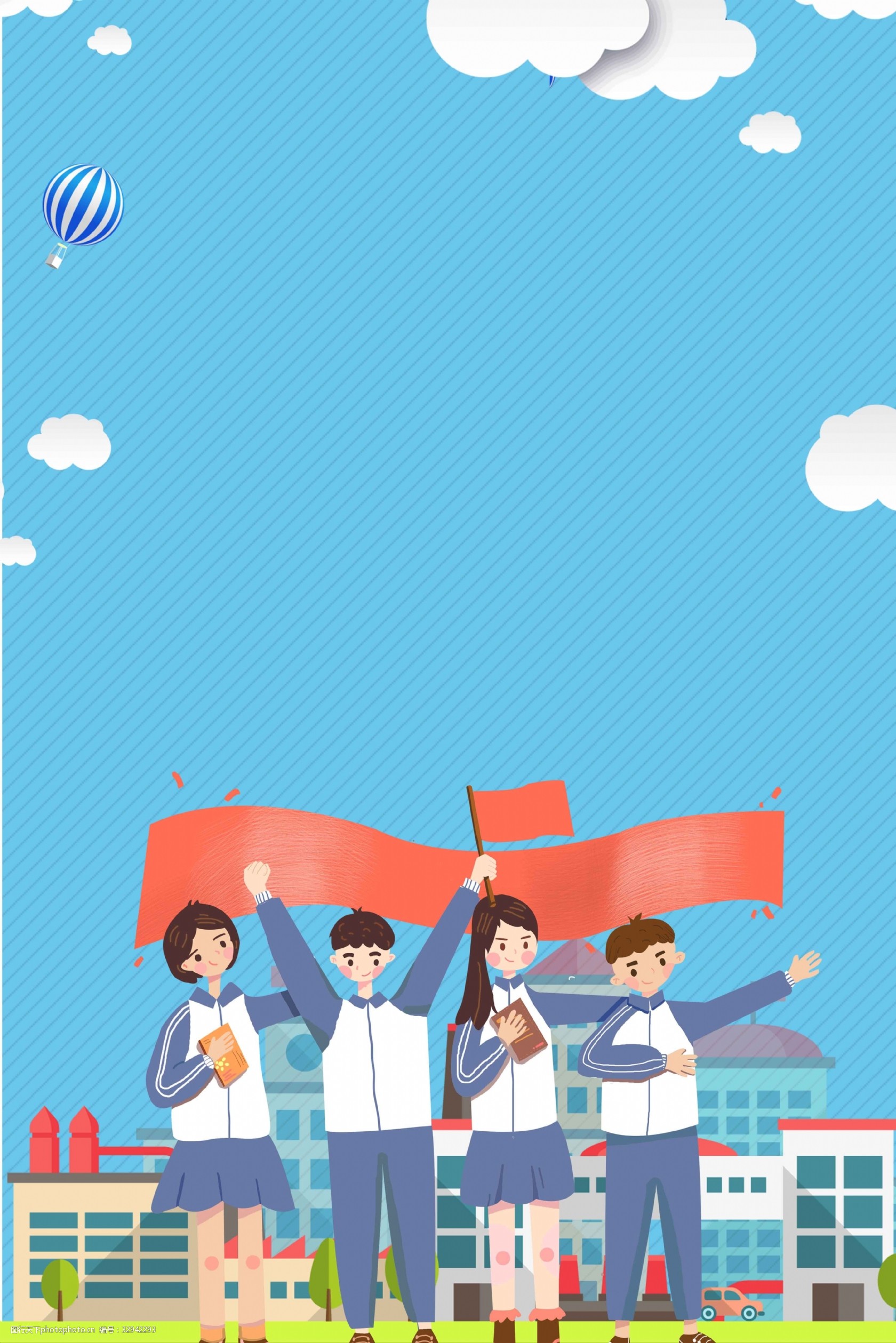 关键词:高考简约扁平背景 扁平 简约 文艺 清新 高考 加油 主题 背景