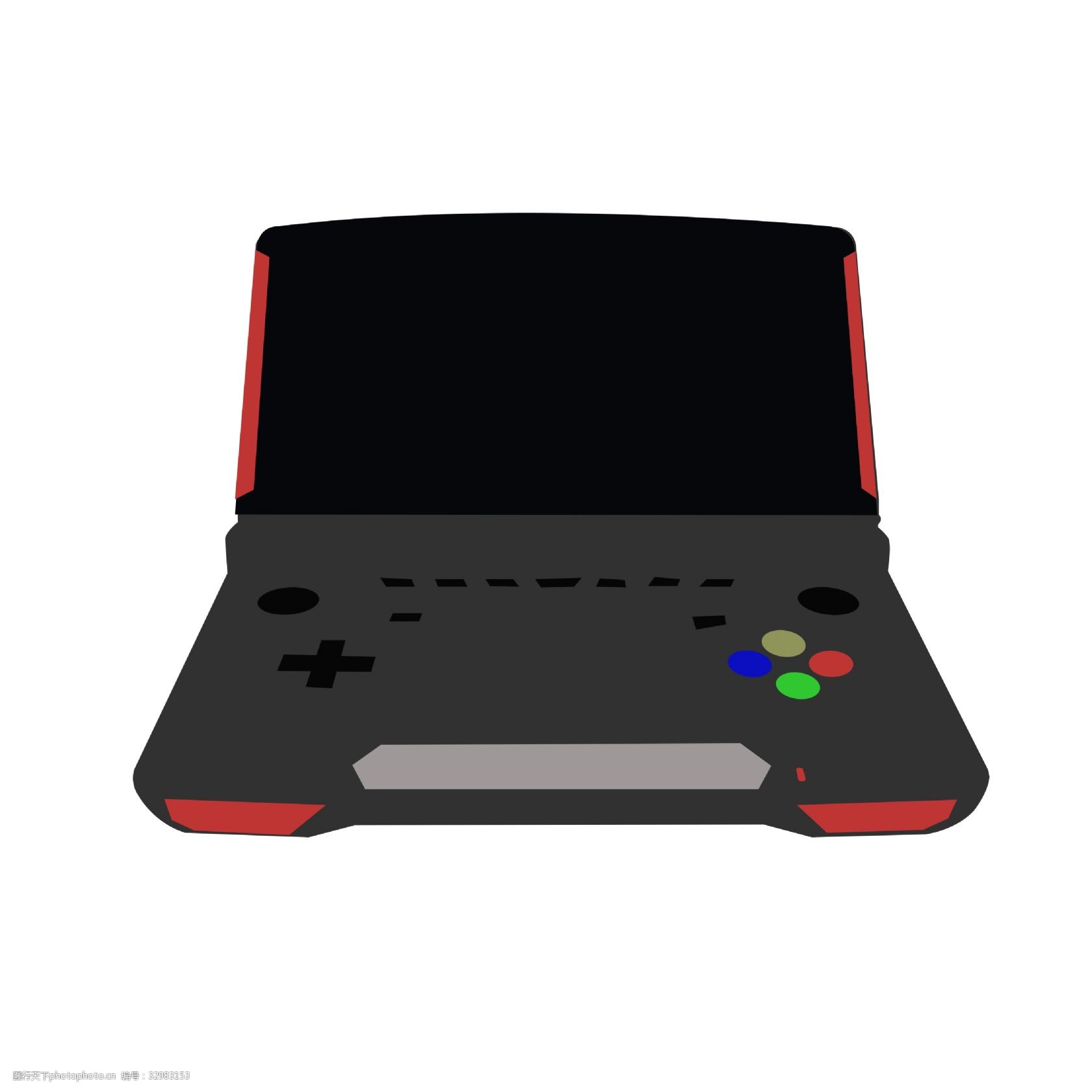 黑色的游戏机插画