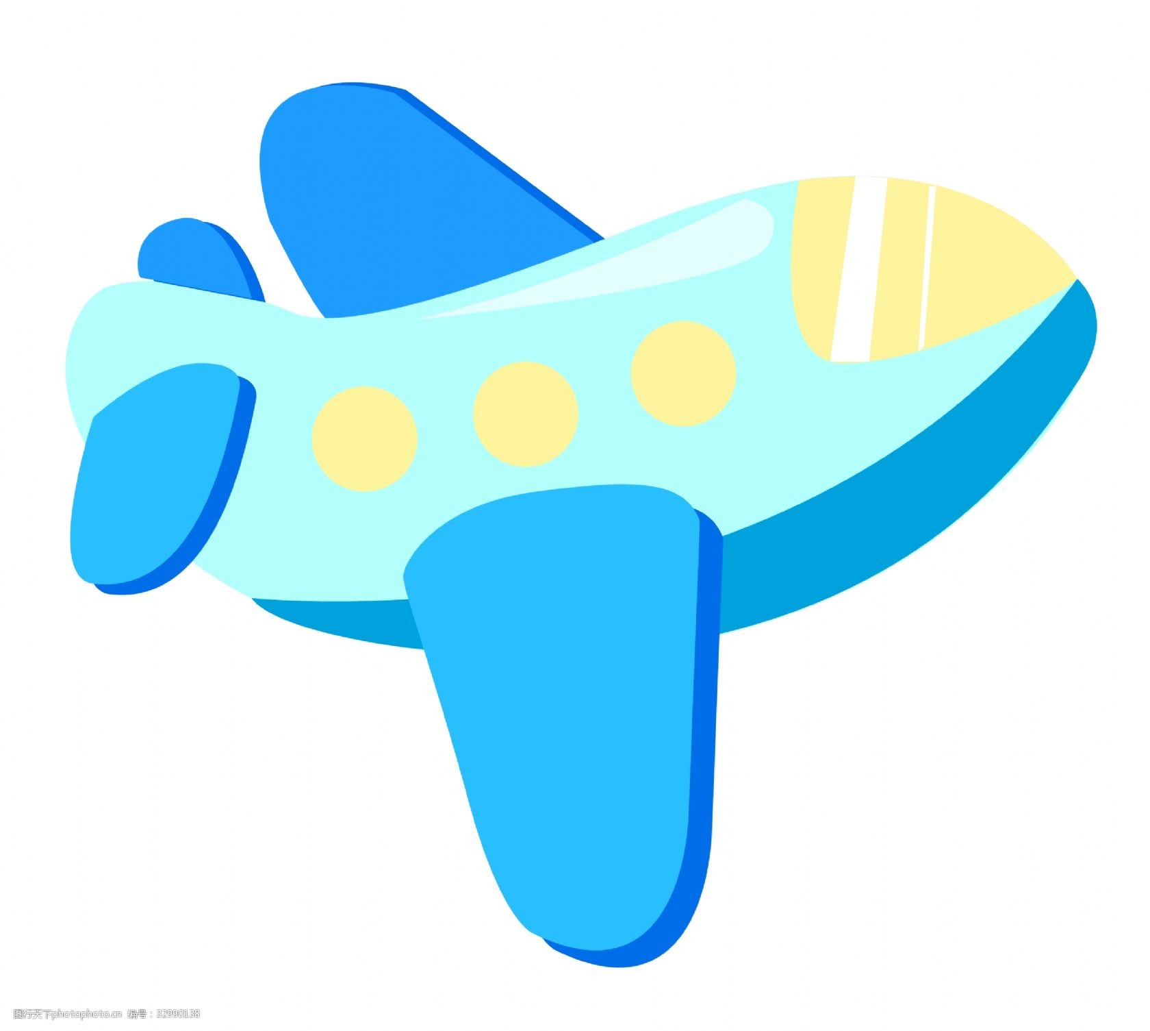 交通飞机装饰插画