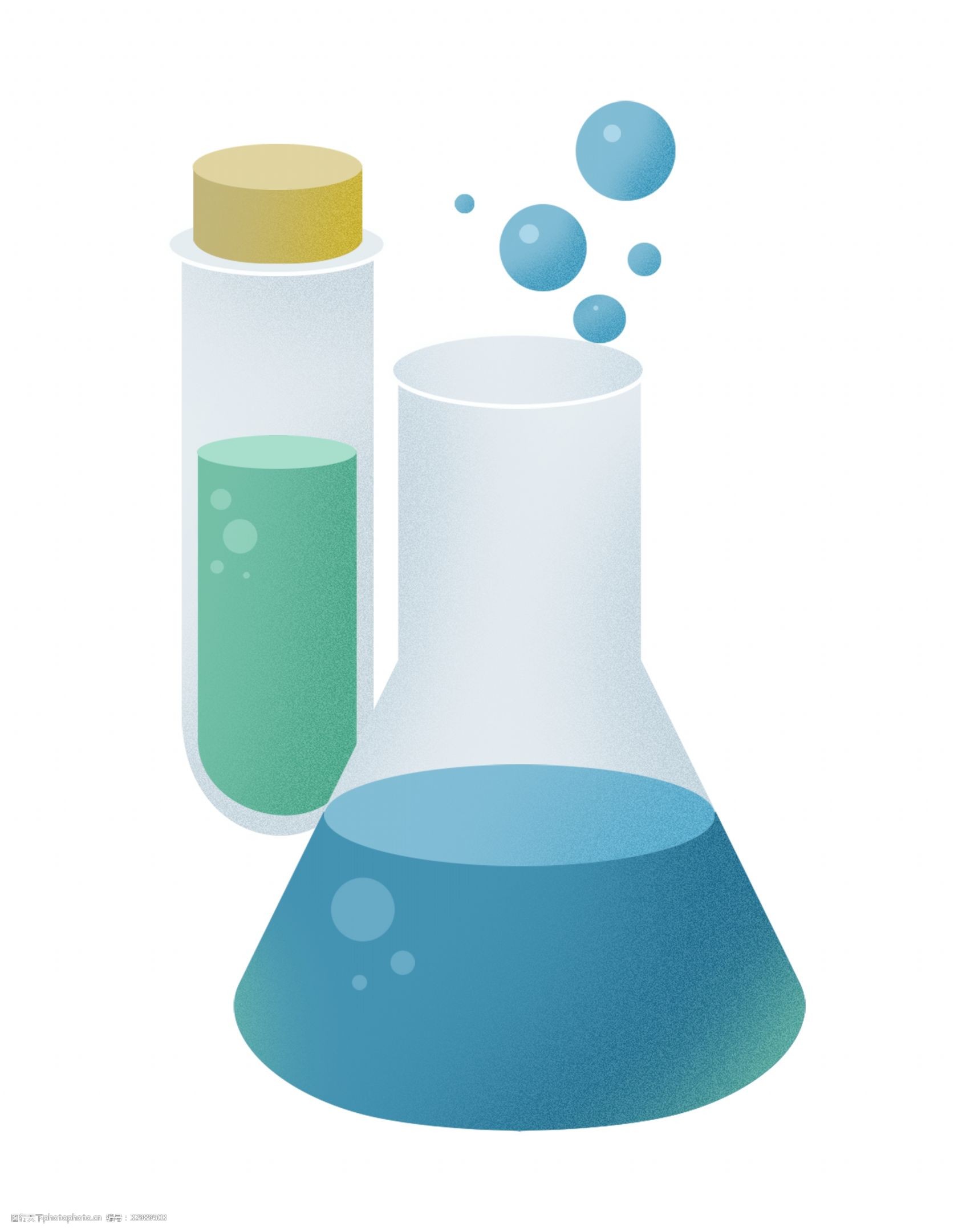 关键词:蓝色的烧瓶装饰插画 蓝色的烧瓶 蓝色的试管 化学烧瓶 实验