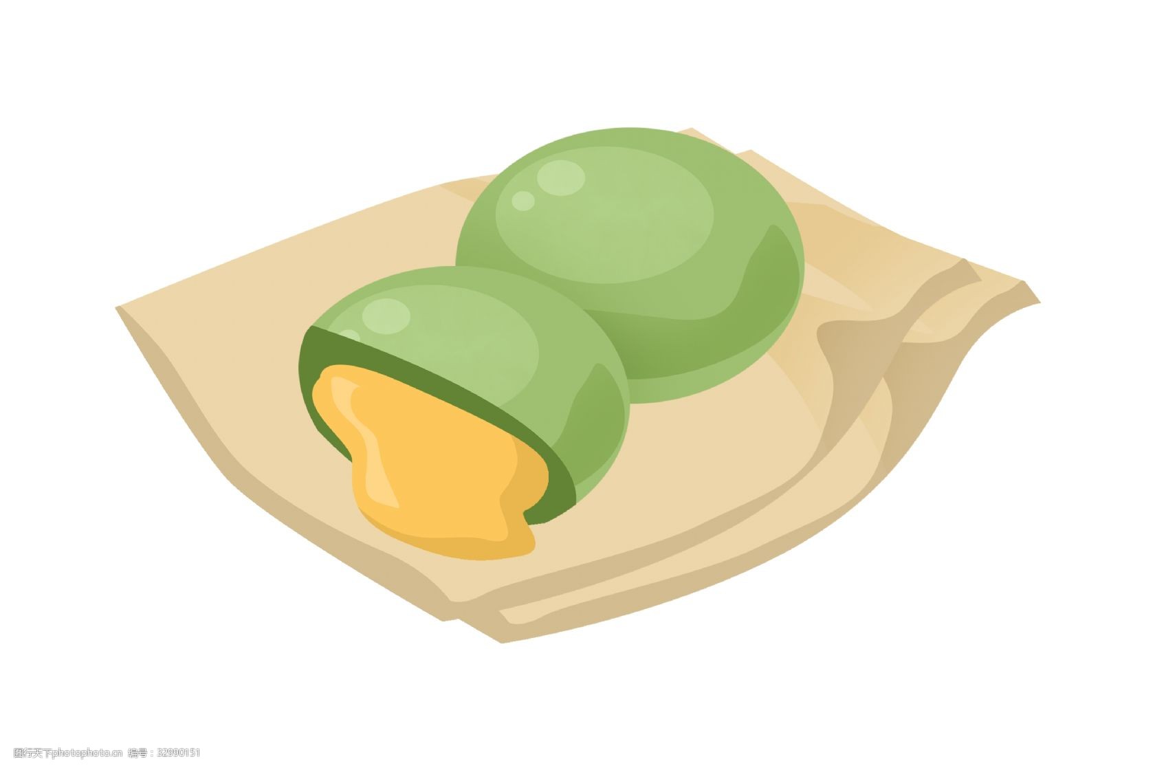 美味的青团装饰插画