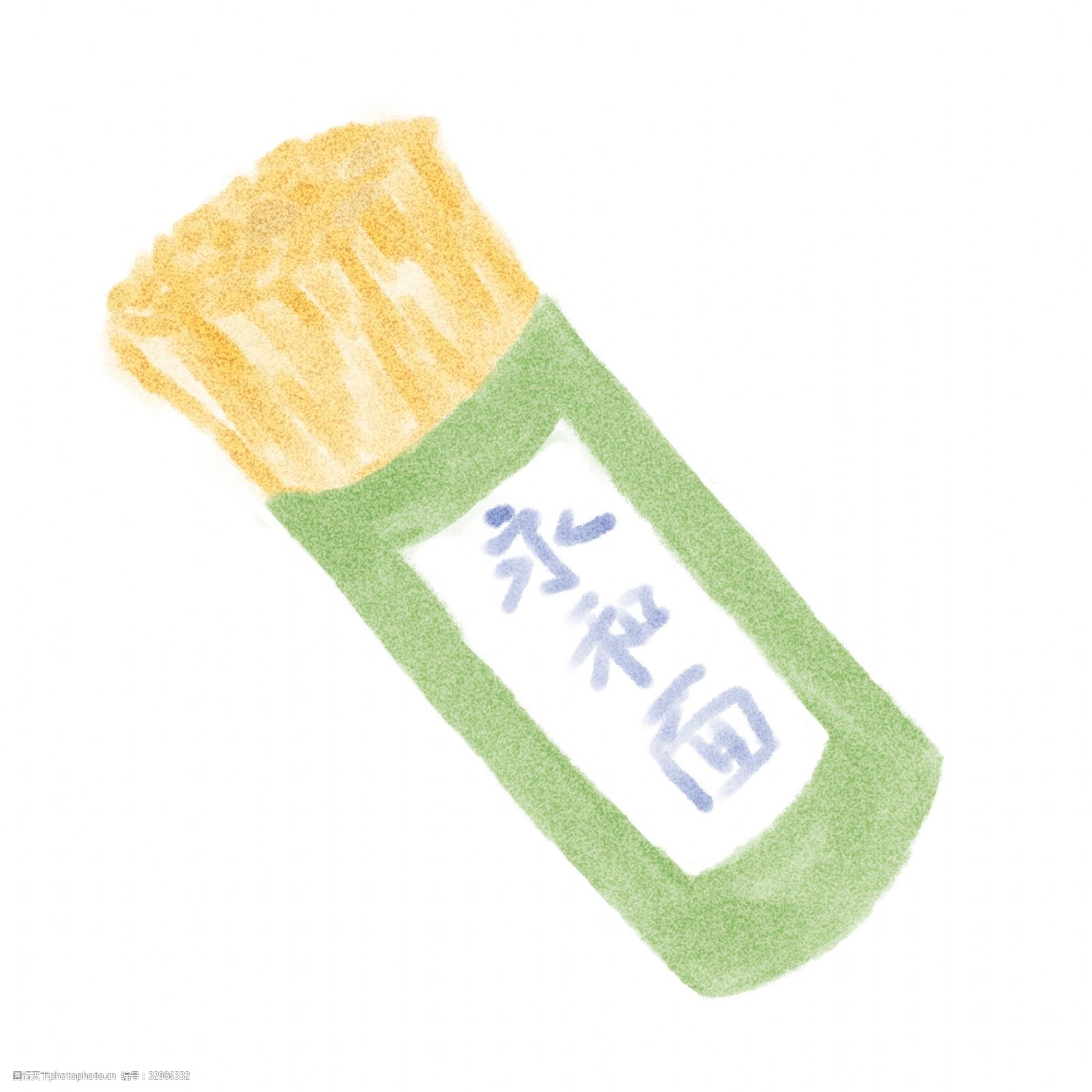 一袋永和面食物插画