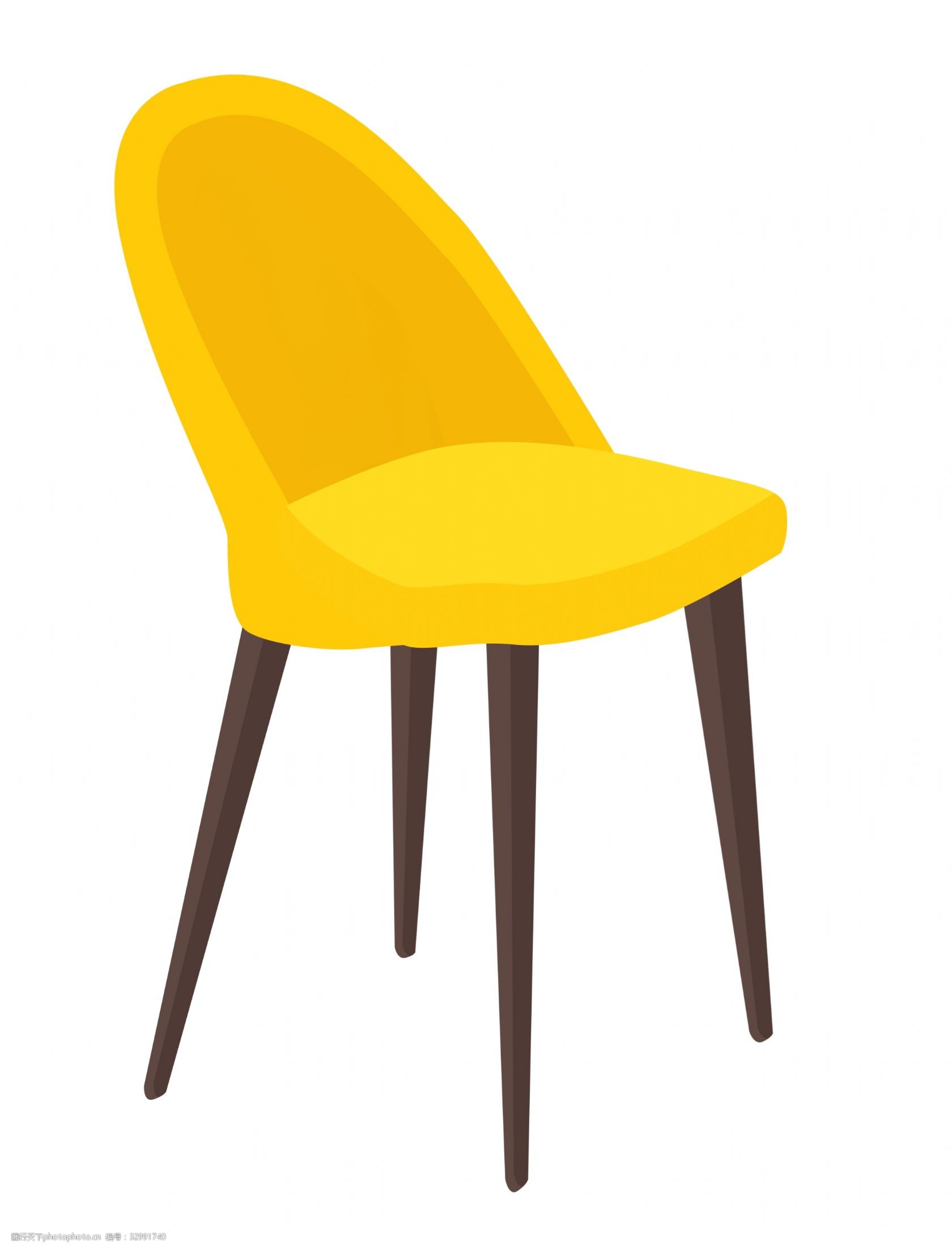关键词:家具靠背椅子插画 椅子 卡通椅子 家具 靠背椅子 黄色椅子