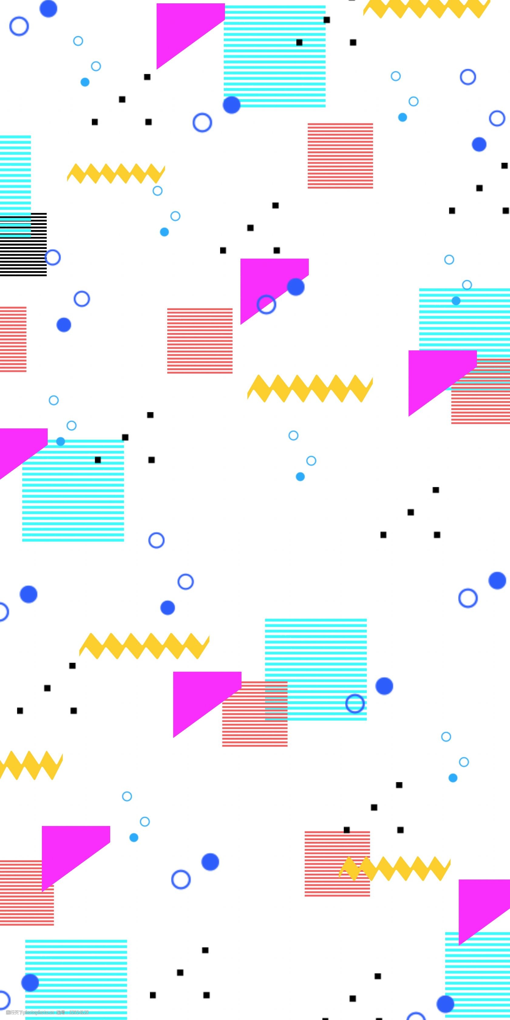 关键词:孟菲斯几何图插画 海报设计 时尚装饰 红色小三角 孟菲斯 黑色