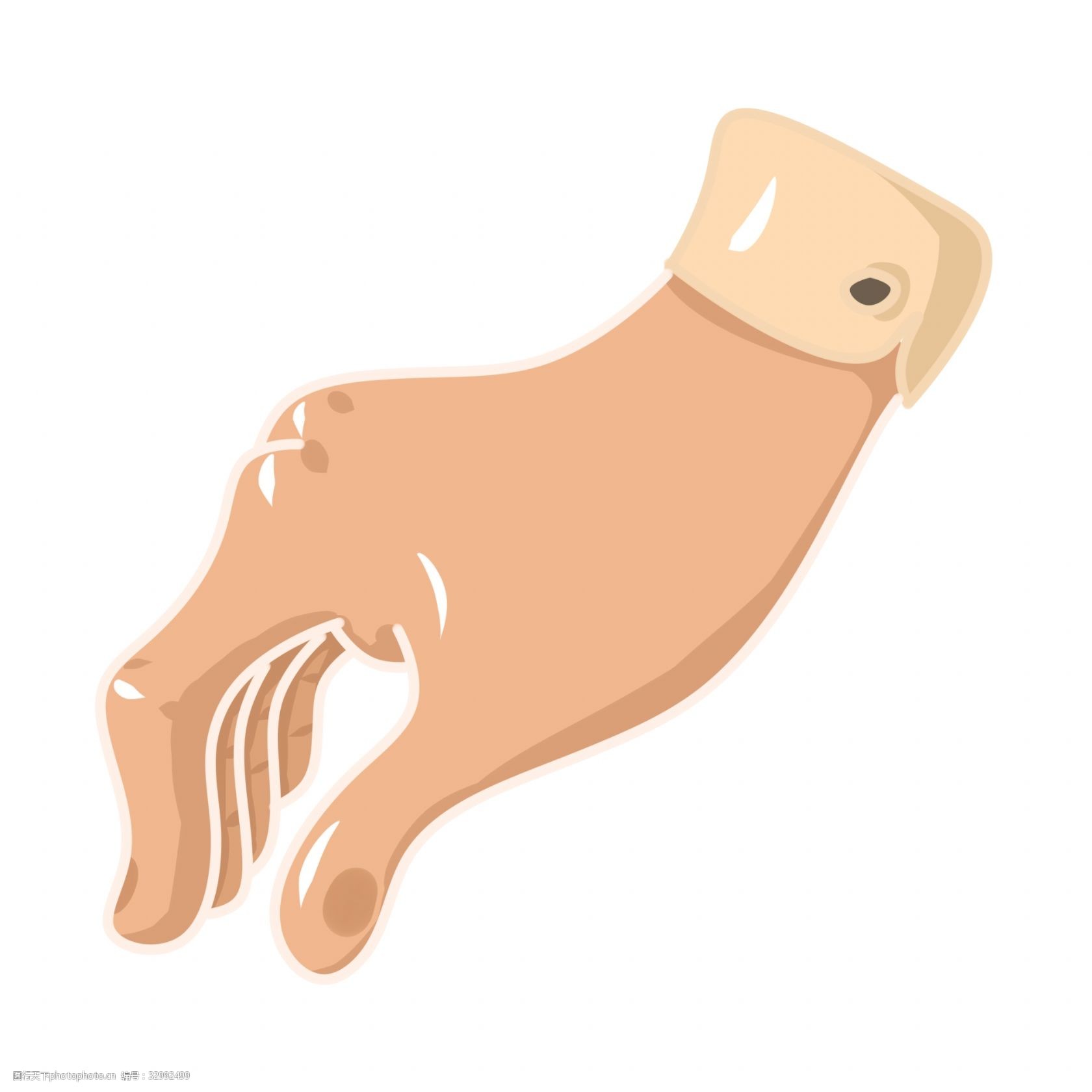 拿物品的手势插画