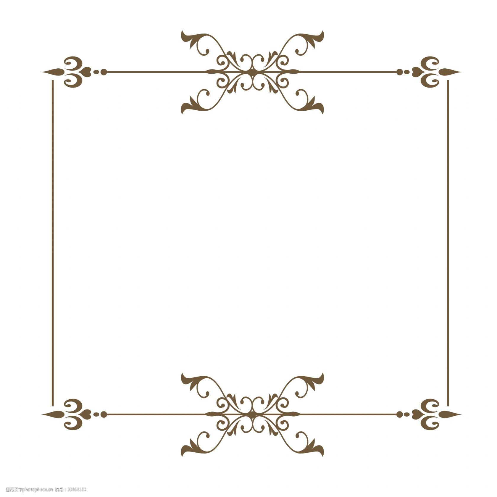方形欧式花纹边框