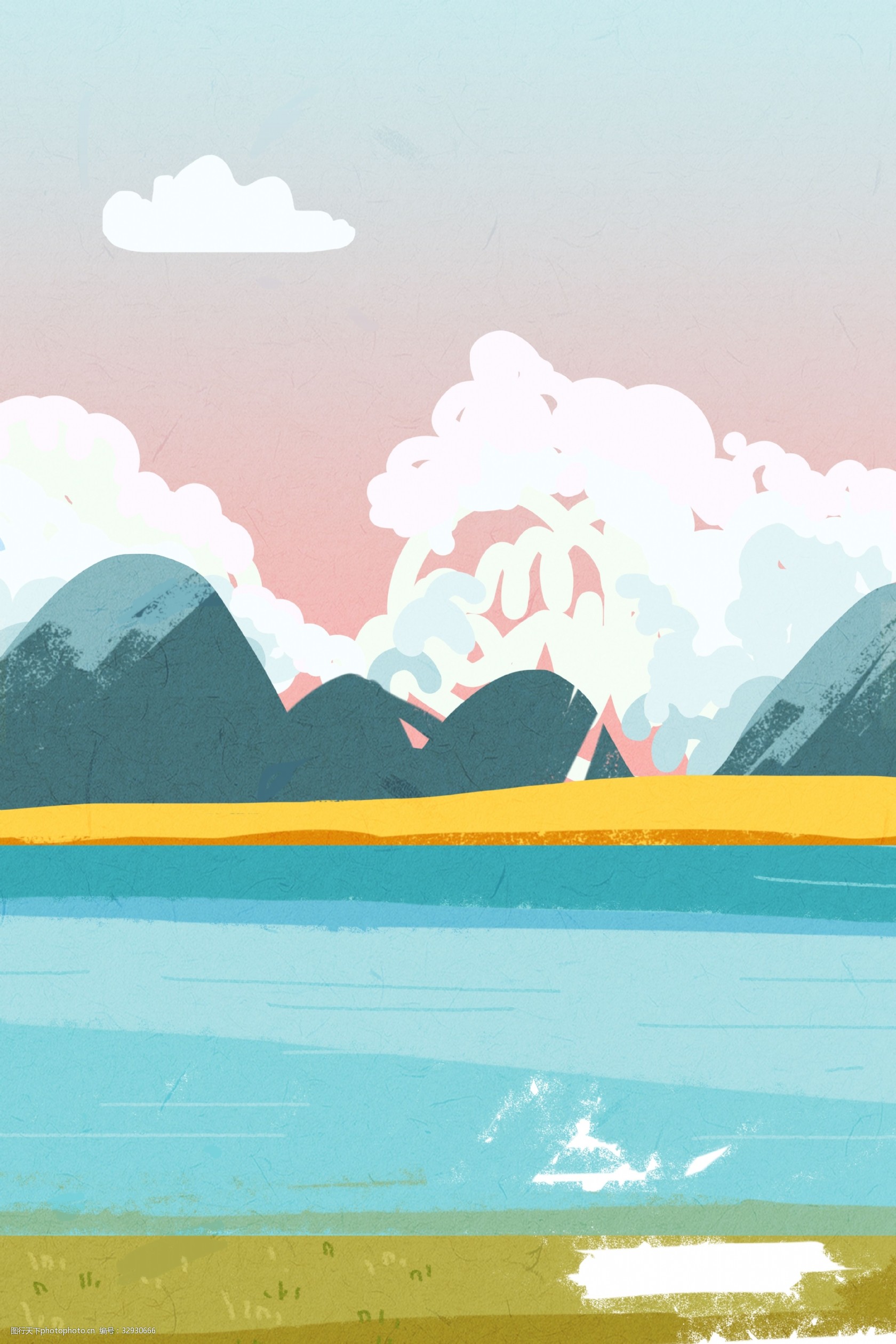 室外山河风景背景