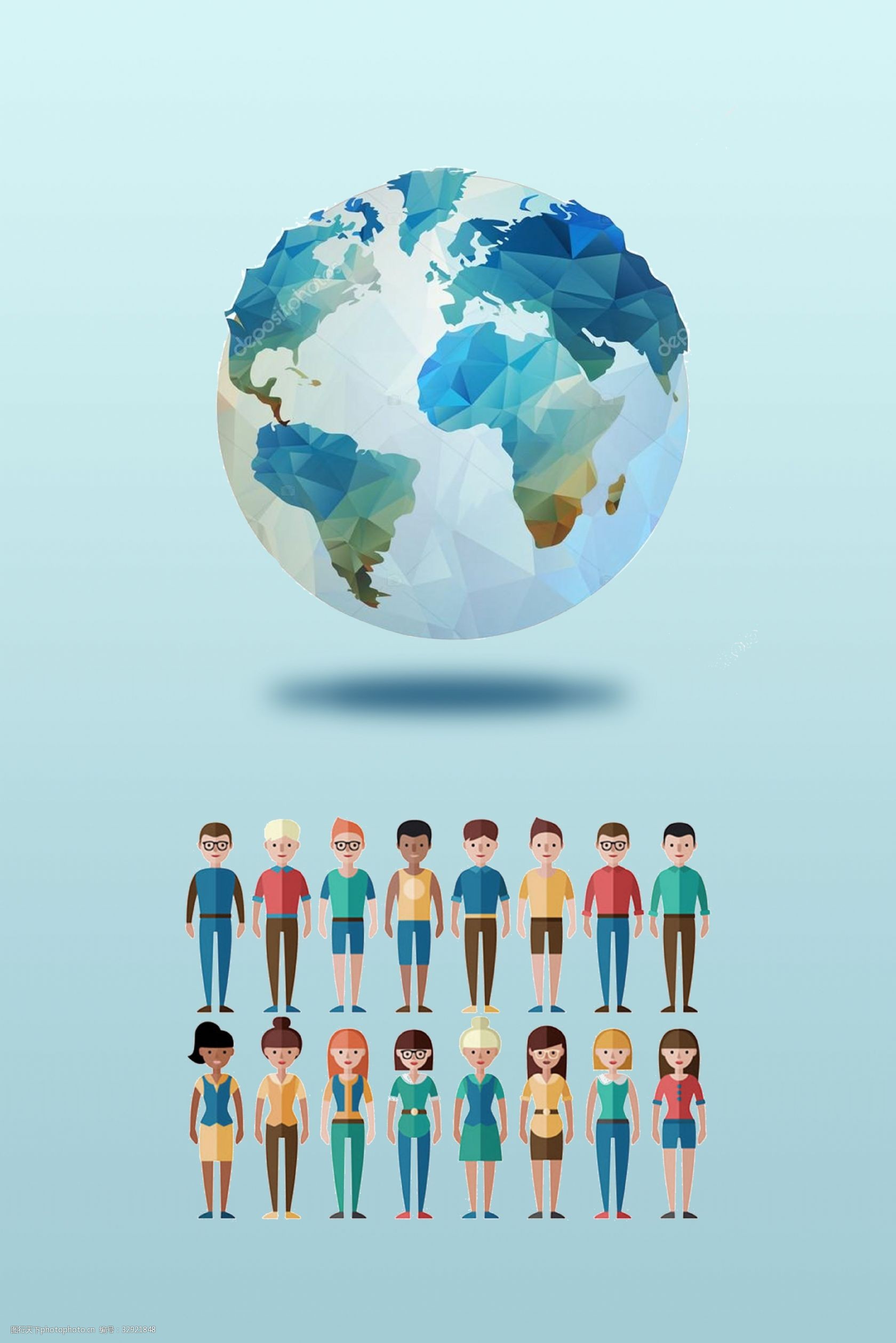 世界人口漫画图片