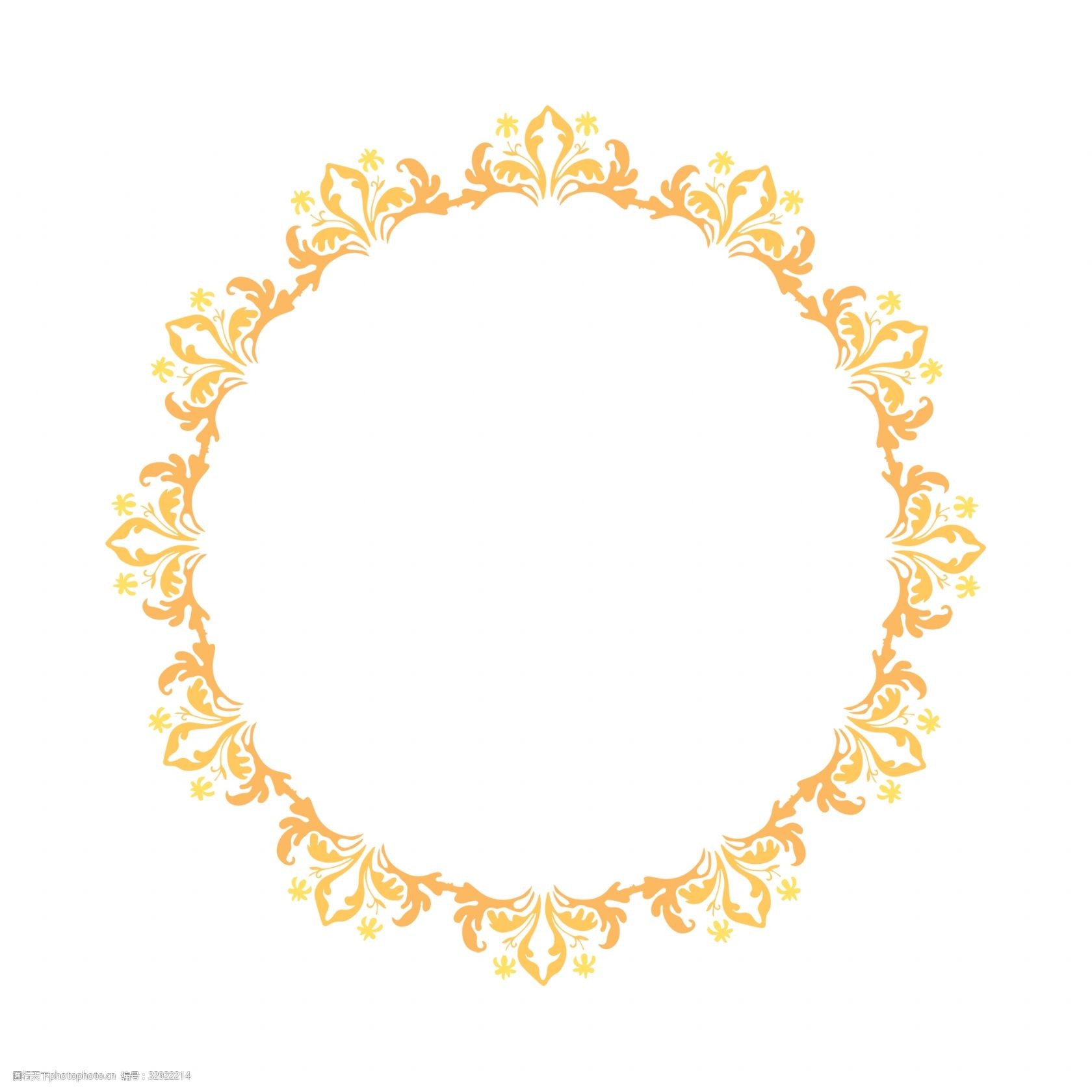 关键词:精美黄色边框插画 边框 黄色 圆形花纹