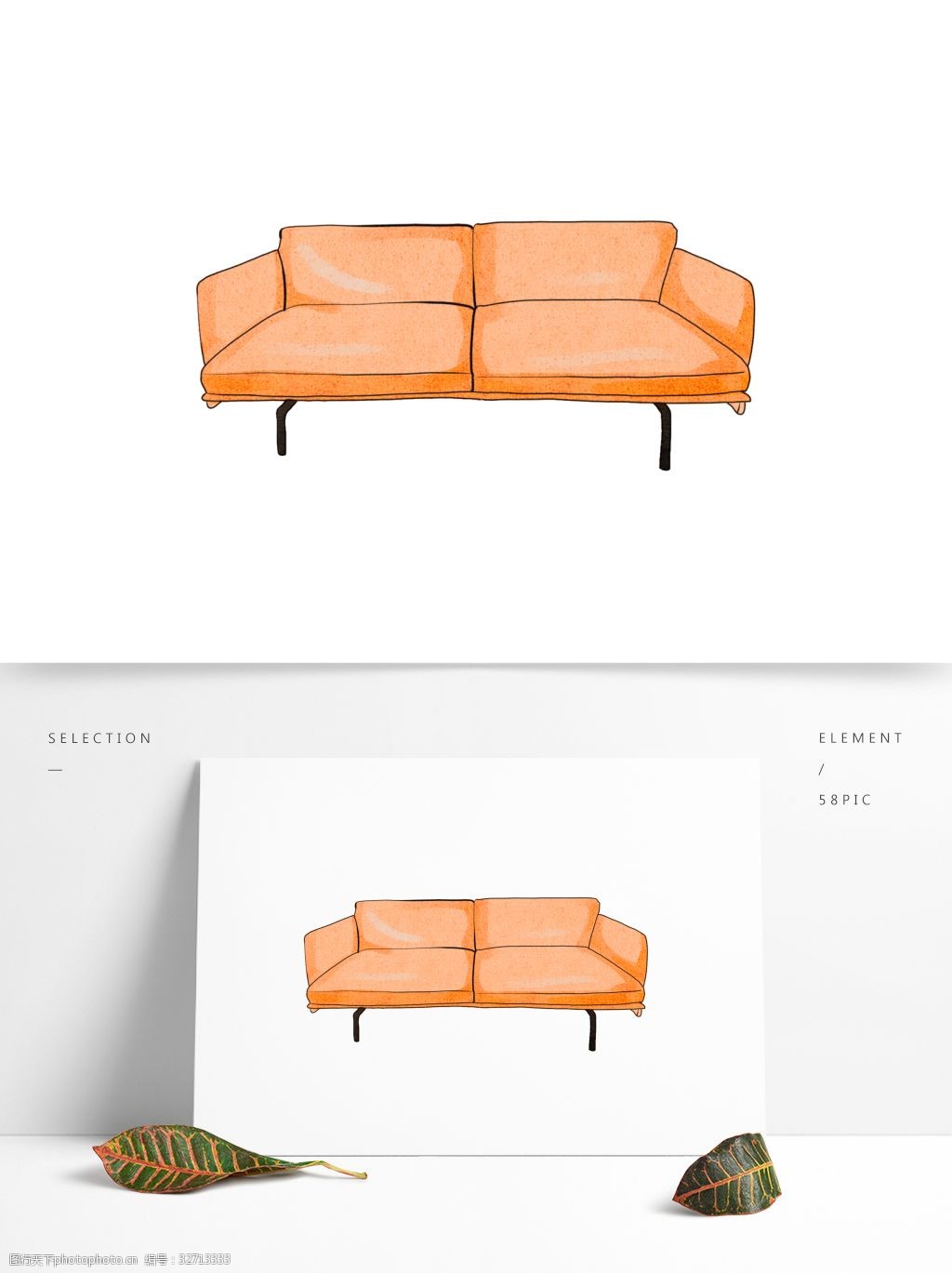 沙发组合（电脑手绘效果图）|空间|家装设计|鲸作人 - 原创作品 - 站酷 (ZCOOL)